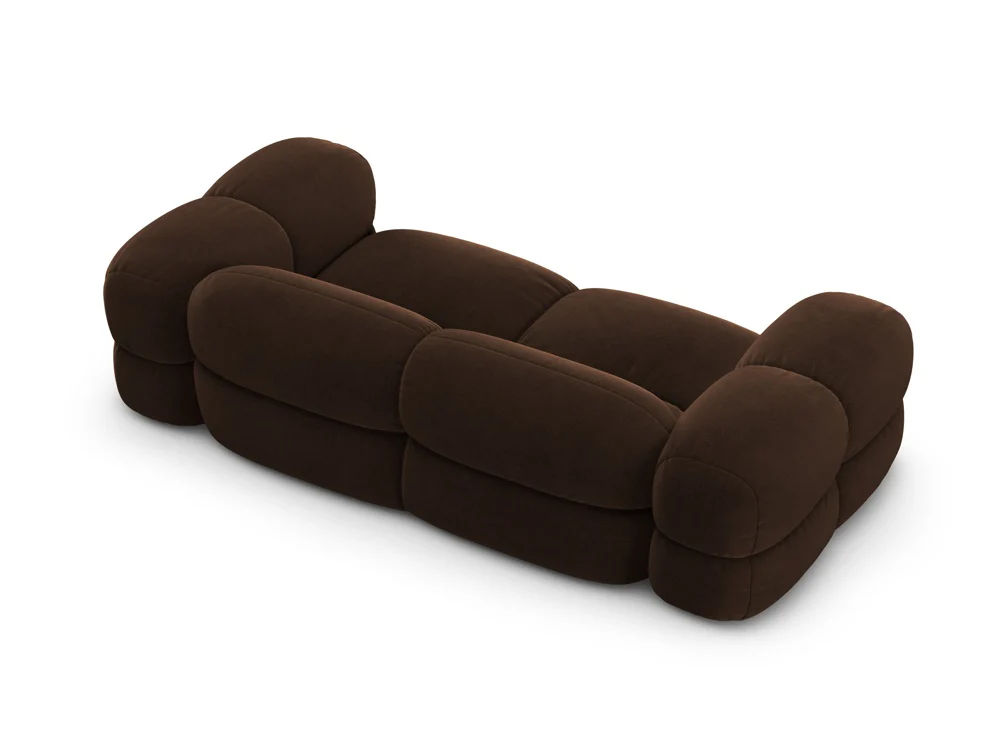 Sofa 3-osobowa aksamitna LORETTO czekoladowy - Image 5