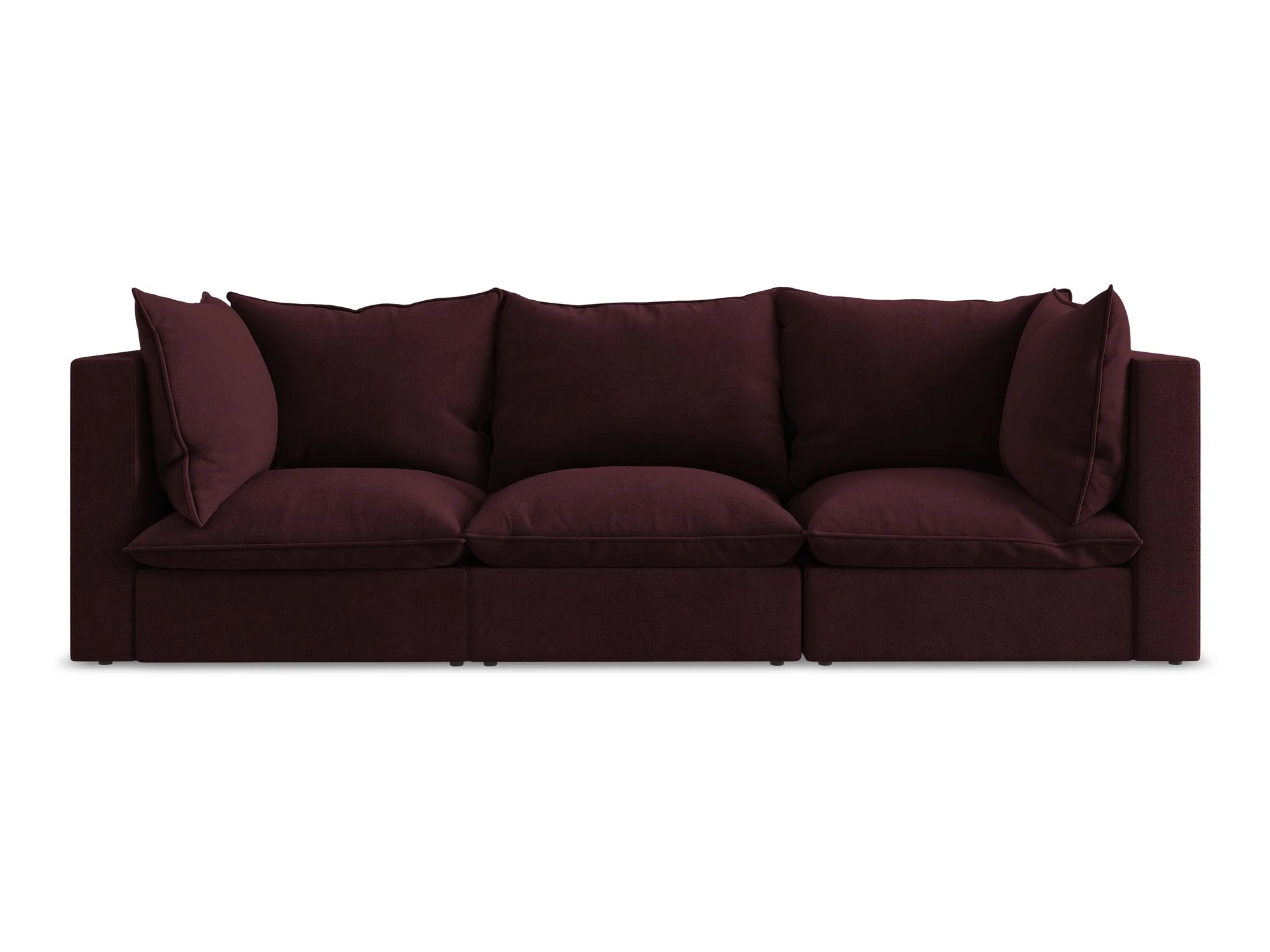 Sofa 3-osobowa MANAO bordowy - Image 3