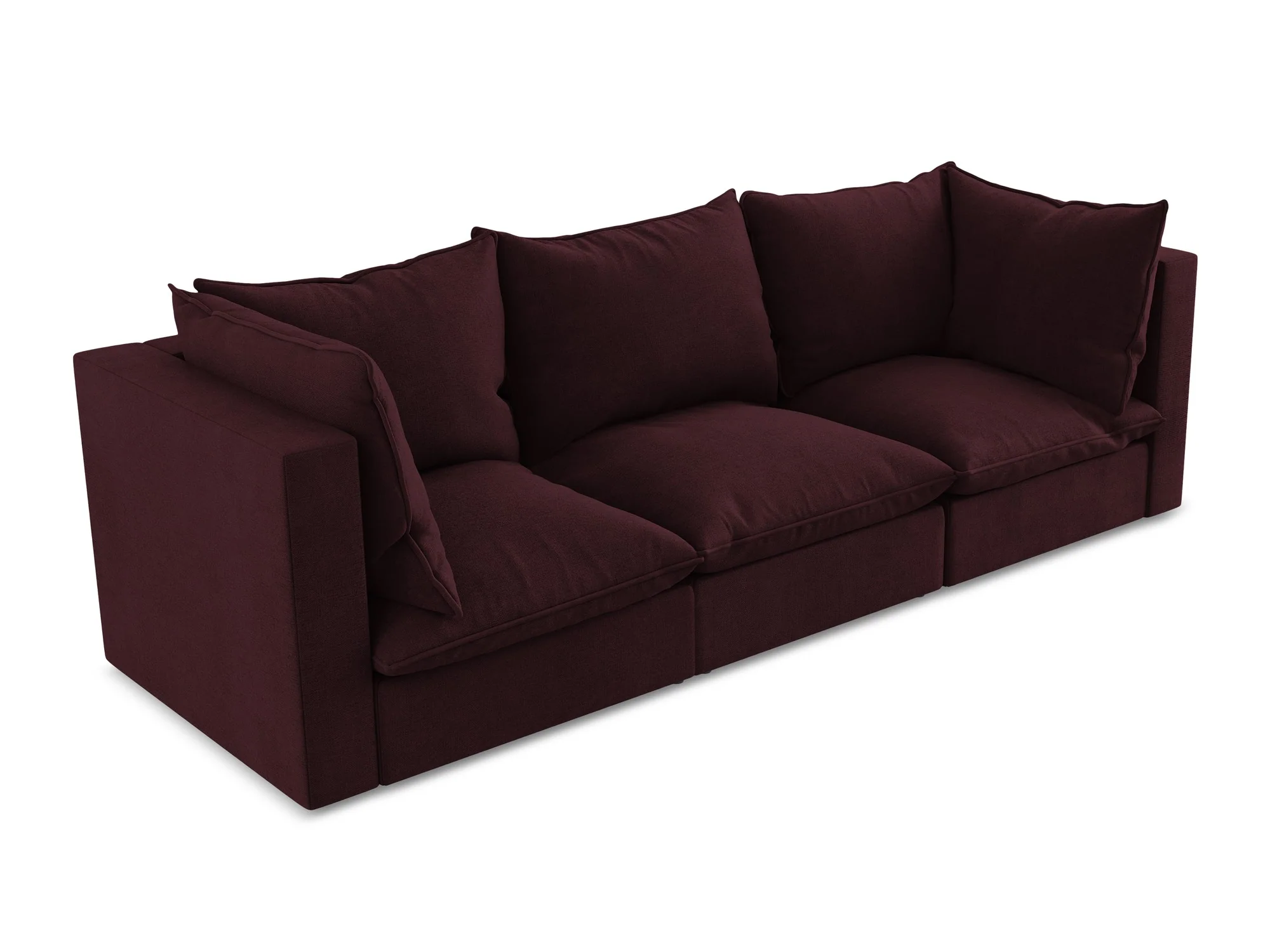 Sofa 3-osobowa MANAO bordowy - Image 4
