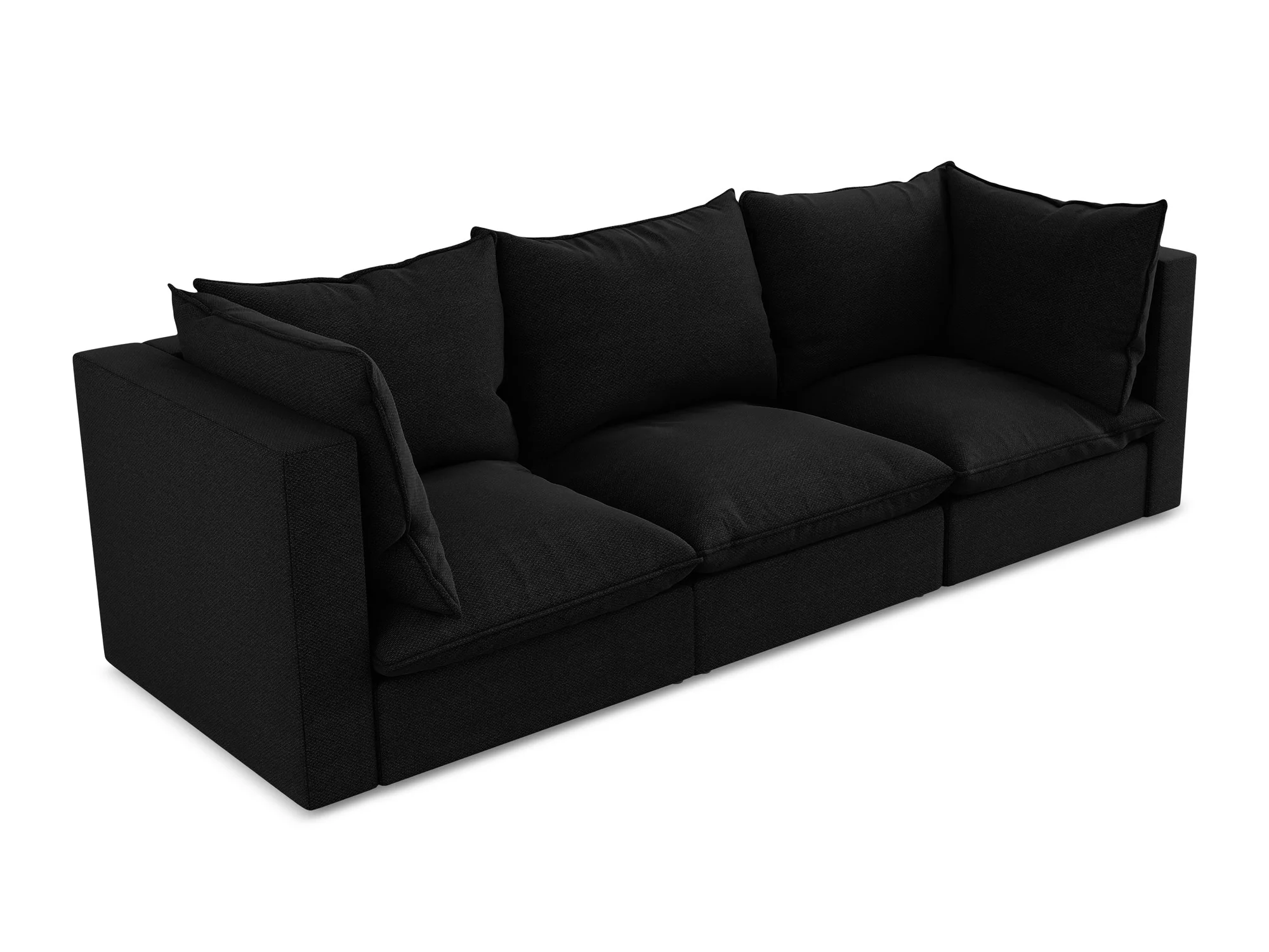 Sofa 3-osobowa MANAO czarny boucle - Image 4