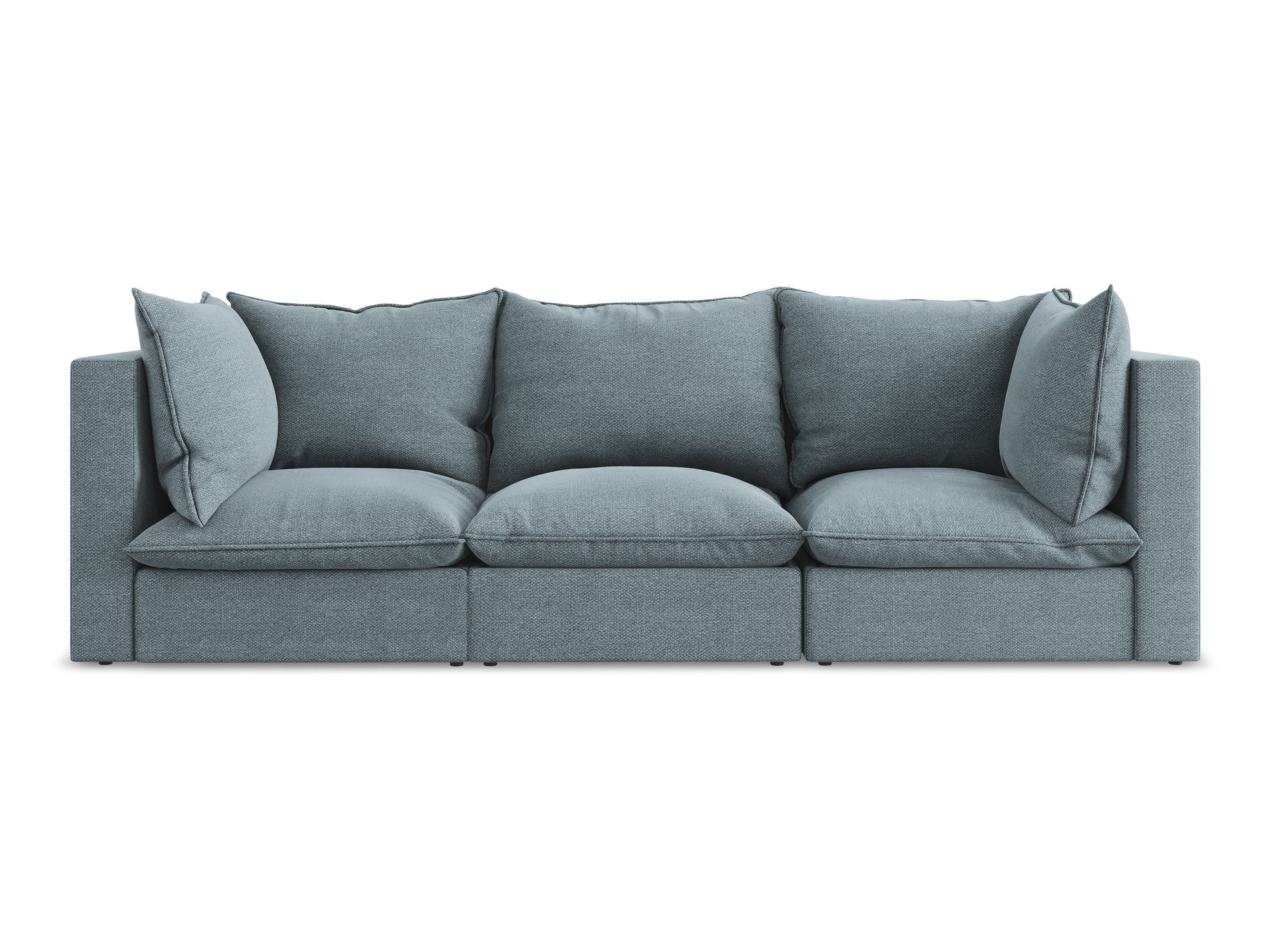 Sofa 3-osobowa MANAO dżinsowy niebieski boucle - Image 3