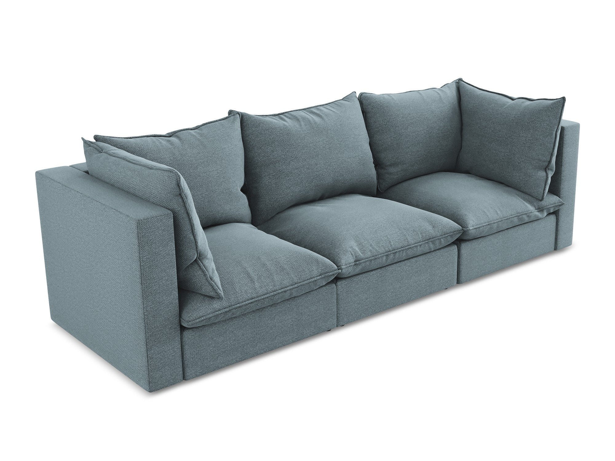 Sofa 3-osobowa MANAO dżinsowy niebieski boucle - Image 4