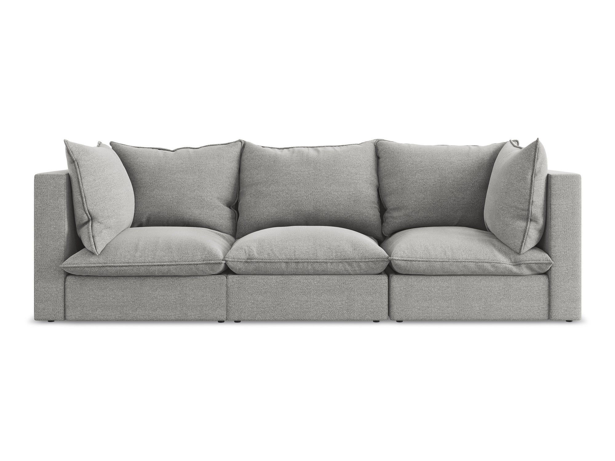 Sofa 3-osobowa MANAO jasnoszary boucle - Image 3