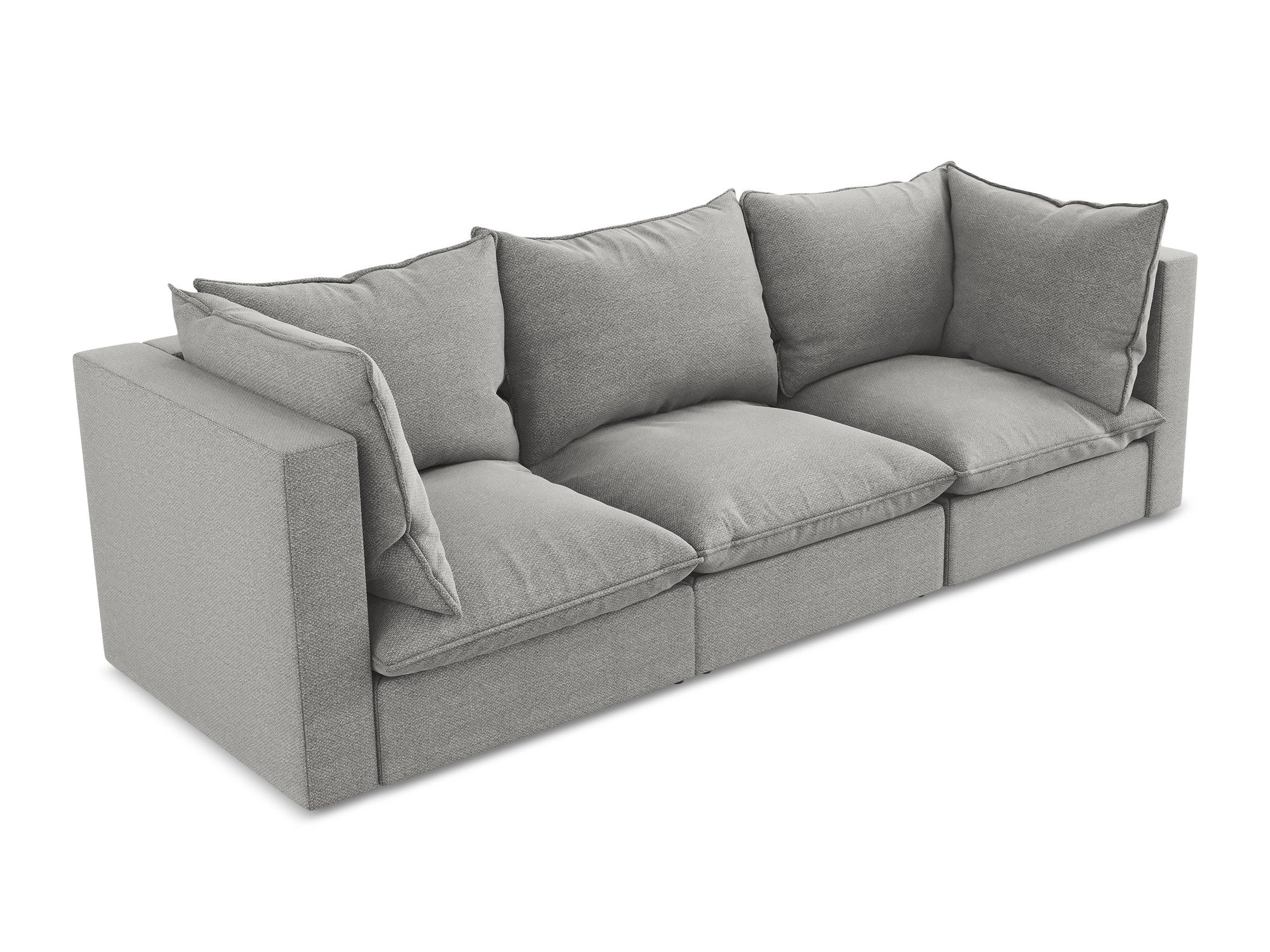 Sofa 3-osobowa MANAO jasnoszary boucle - Image 4