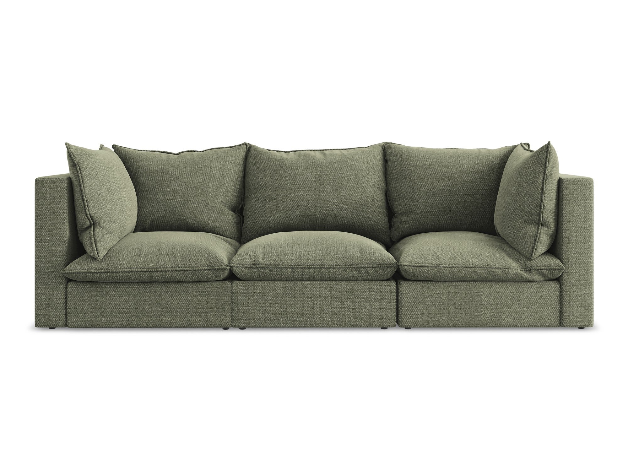Sofa 3-osobowa MANAO oliwkowy boucle - Image 3