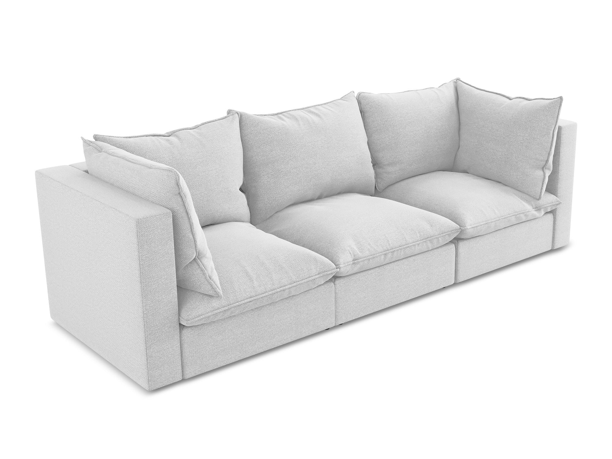 Sofa 3-osobowa MANAO srebrny boucle - Image 4