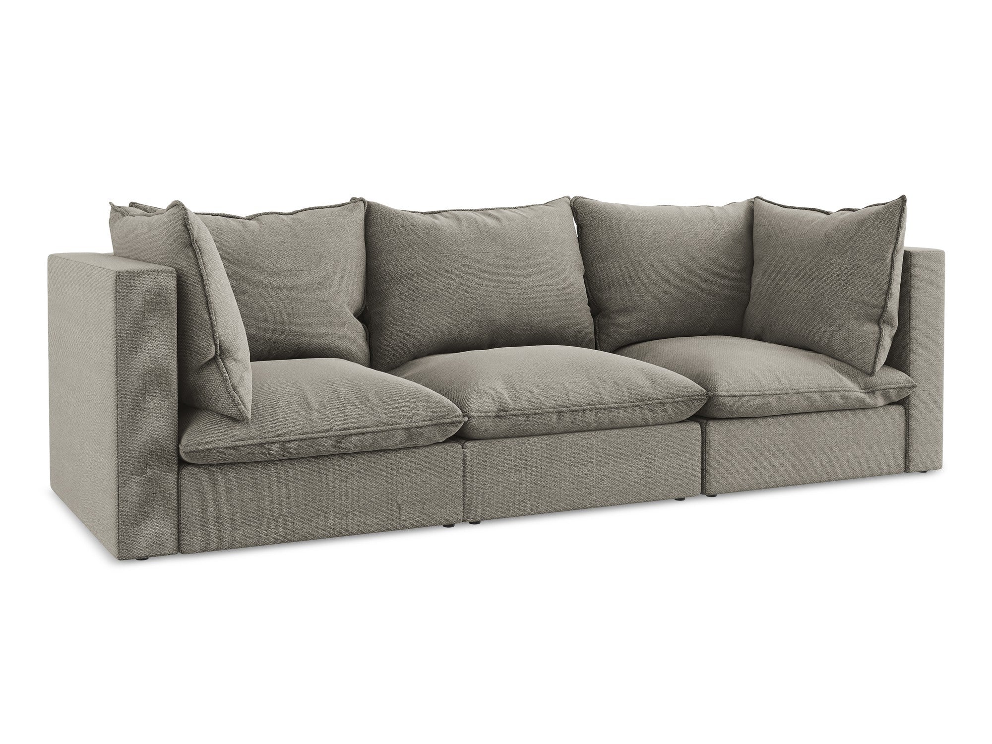 Sofa 3-osobowa MANAO szary boucle