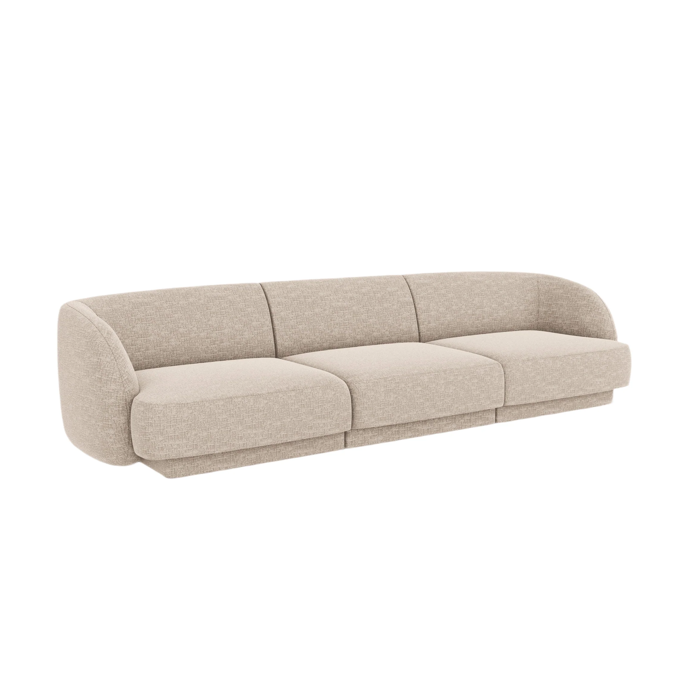 Sofa 3-osobowa MILEY beżowy szenil jedwabisty