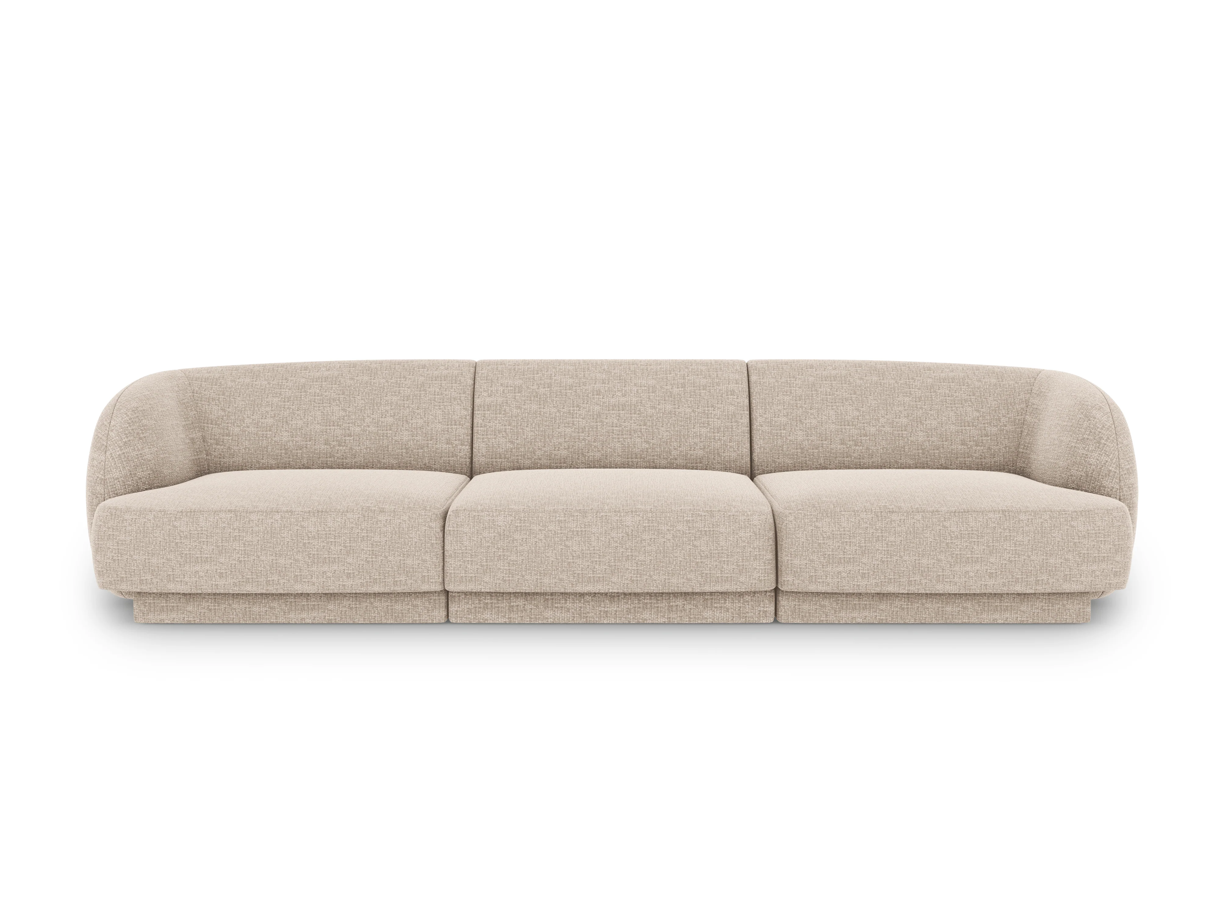 Sofa 3-osobowa MILEY beżowy szenil jedwabisty - Image 2