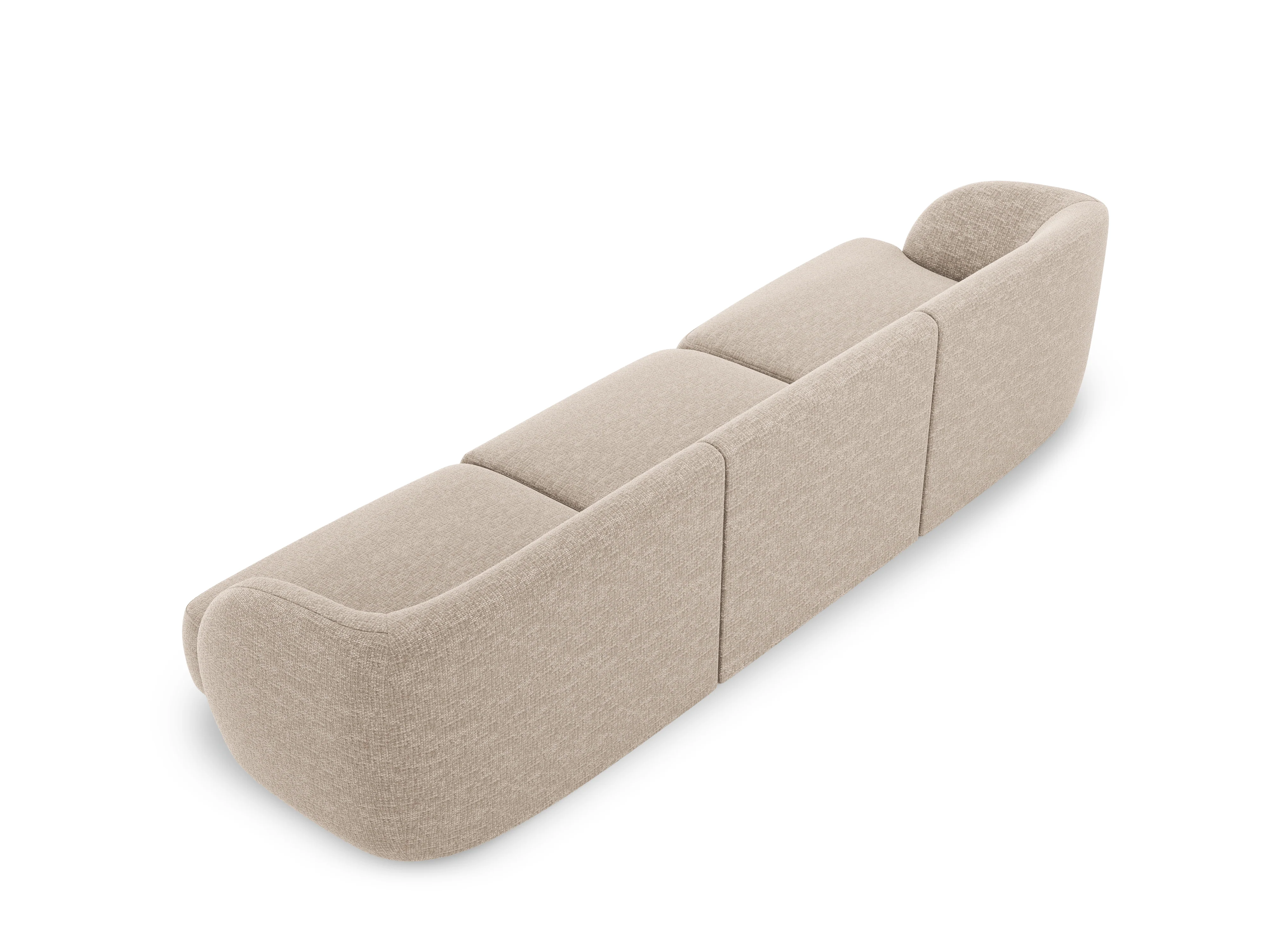 Sofa 3-osobowa MILEY beżowy szenil jedwabisty - Image 3