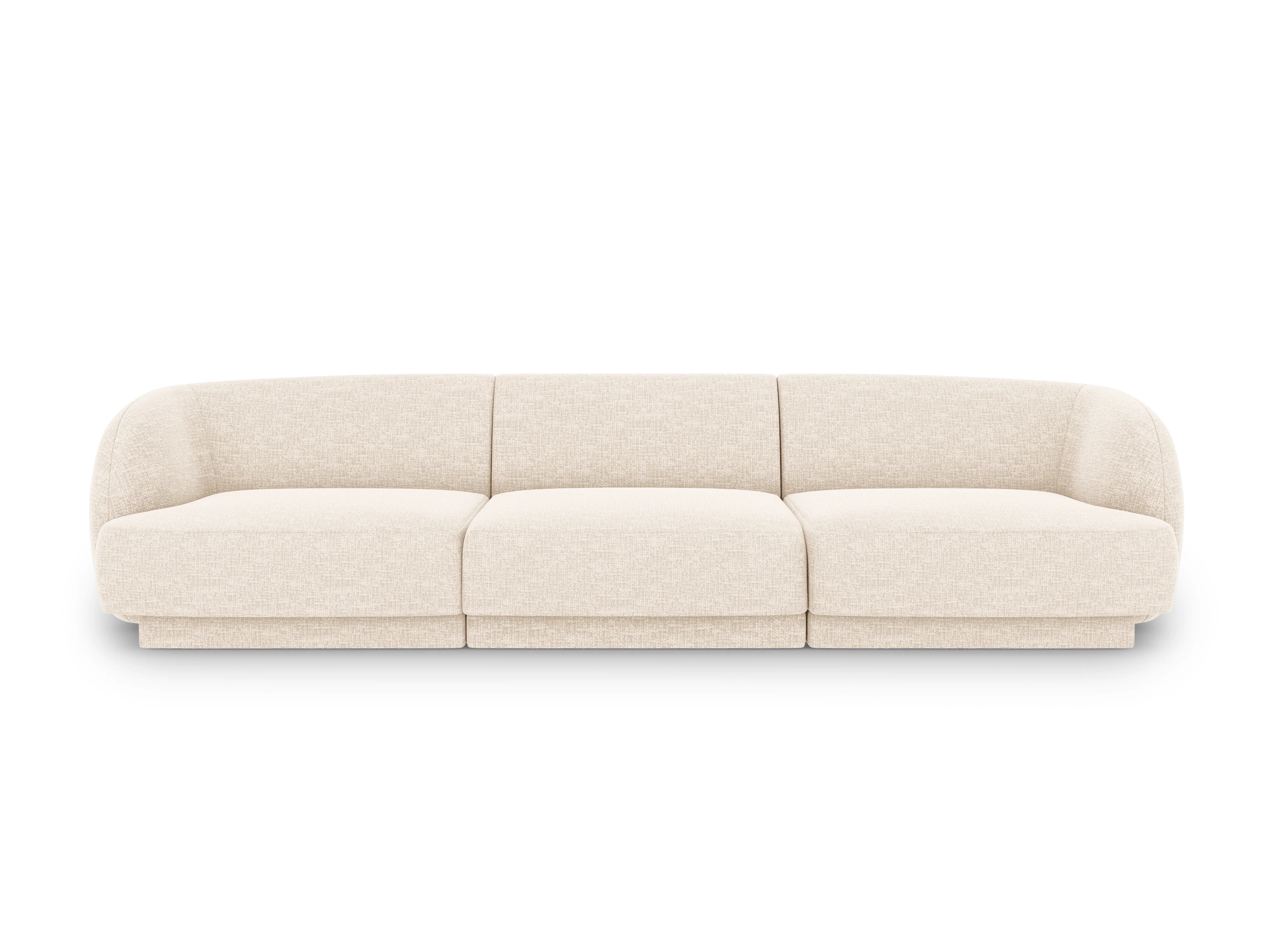 Sofa 3-osobowa MILEY jasnobeżowy szenil jedwabisty - Image 2