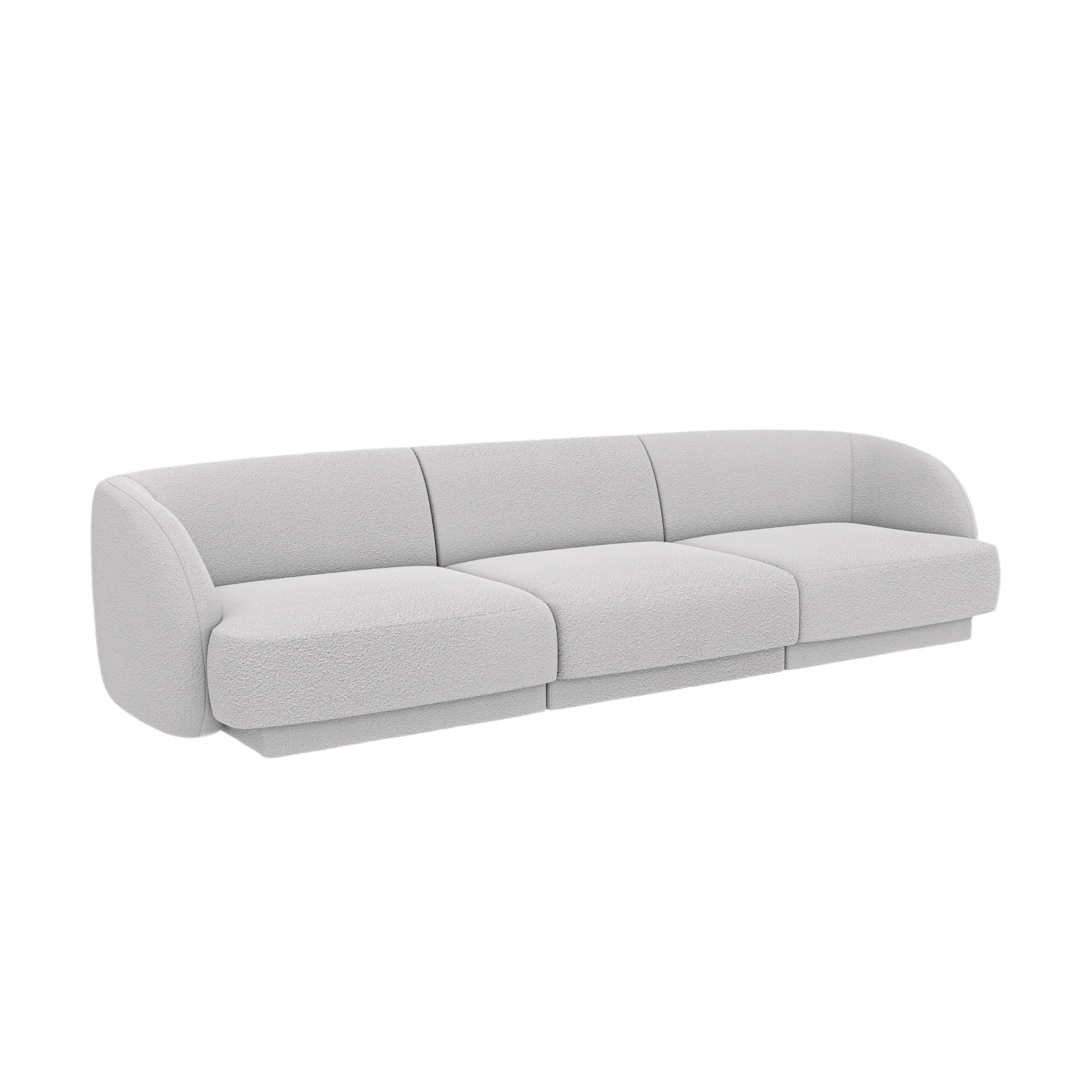 Sofa 3-osobowa MILEY jasnoszary boucle