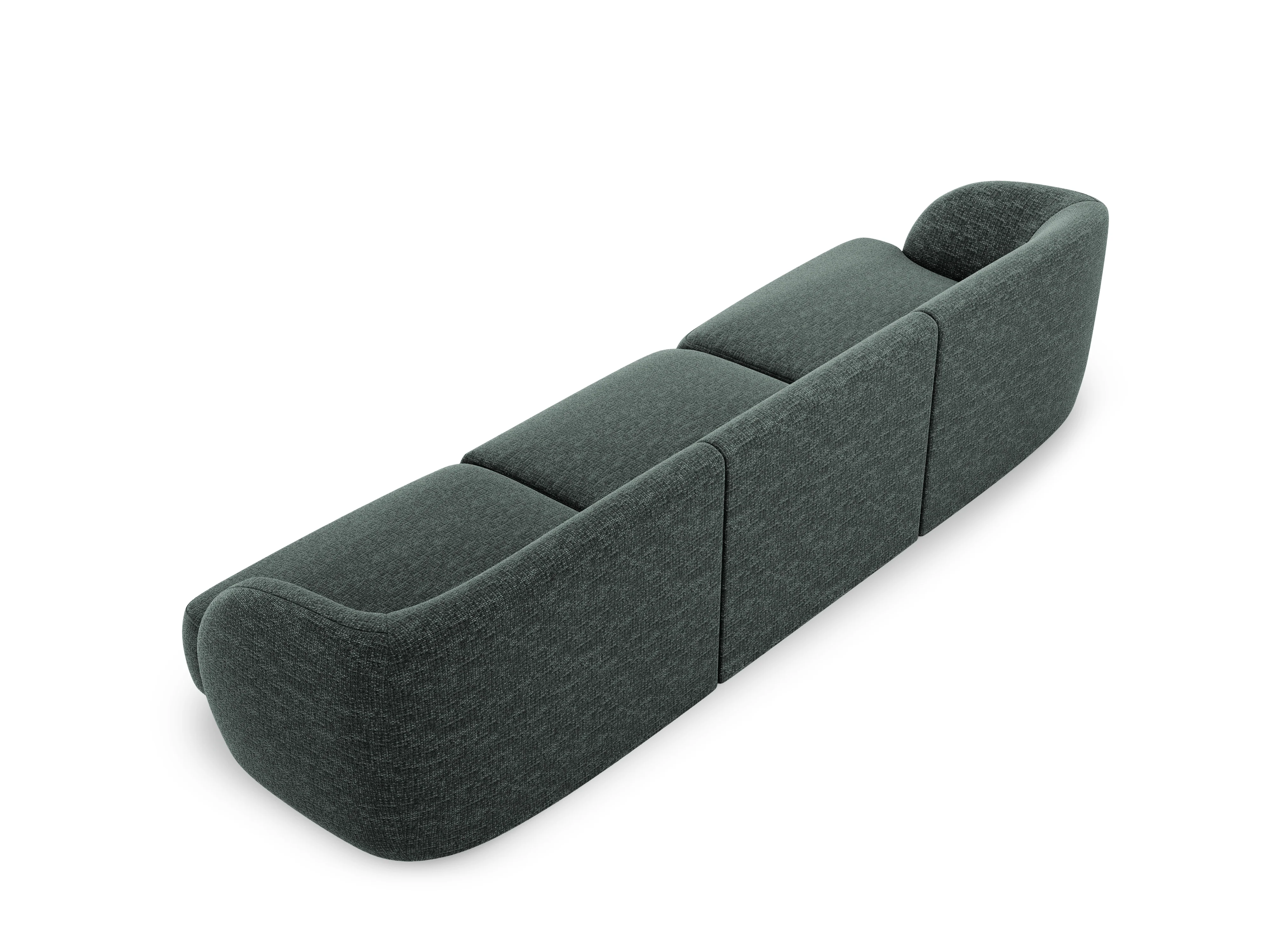 Sofa 3-osobowa MILEY petrol szenil jedwabisty - Image 3