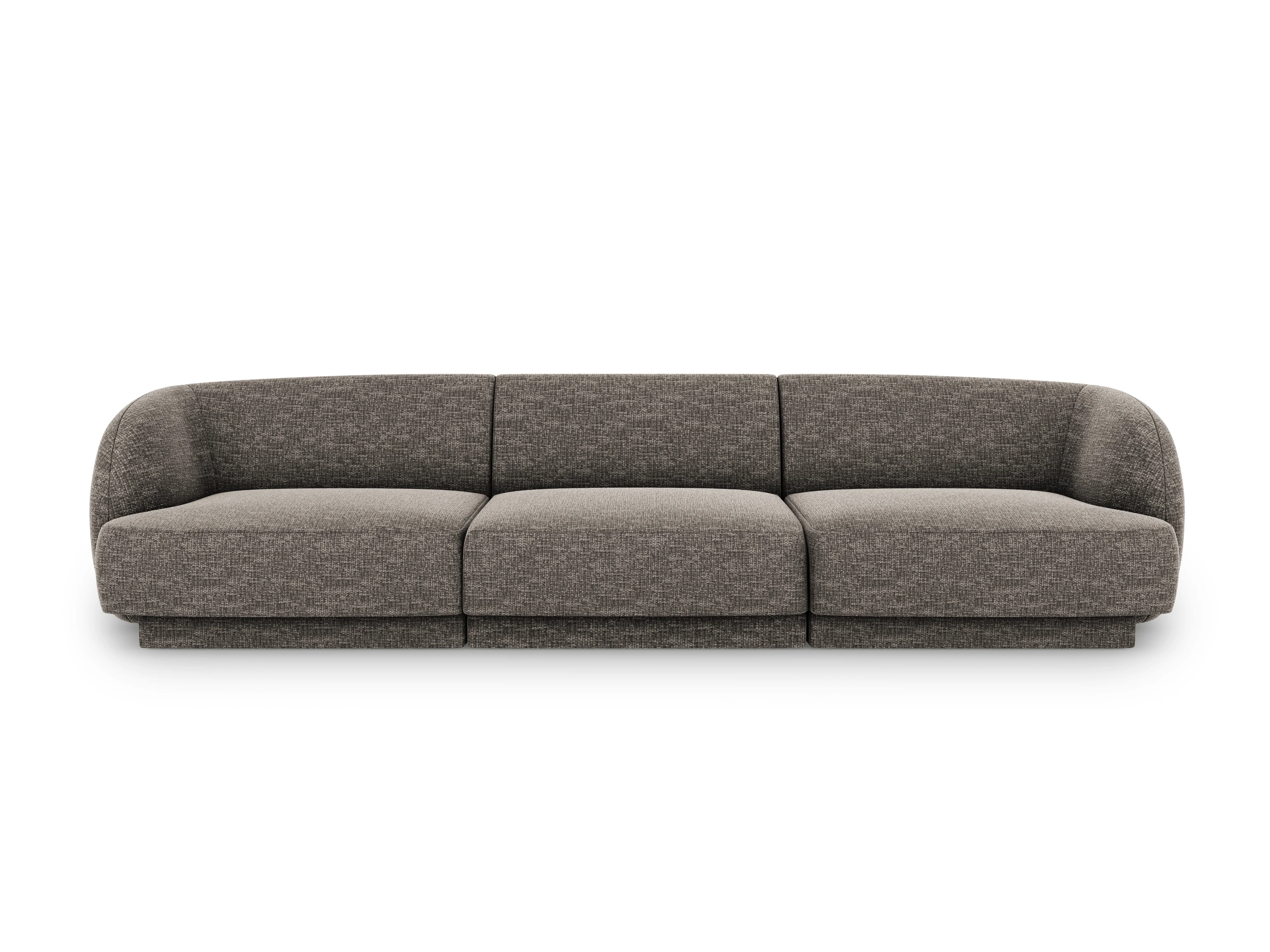 Sofa 3-osobowa MILEY szary szenil jedwabisty - Image 2