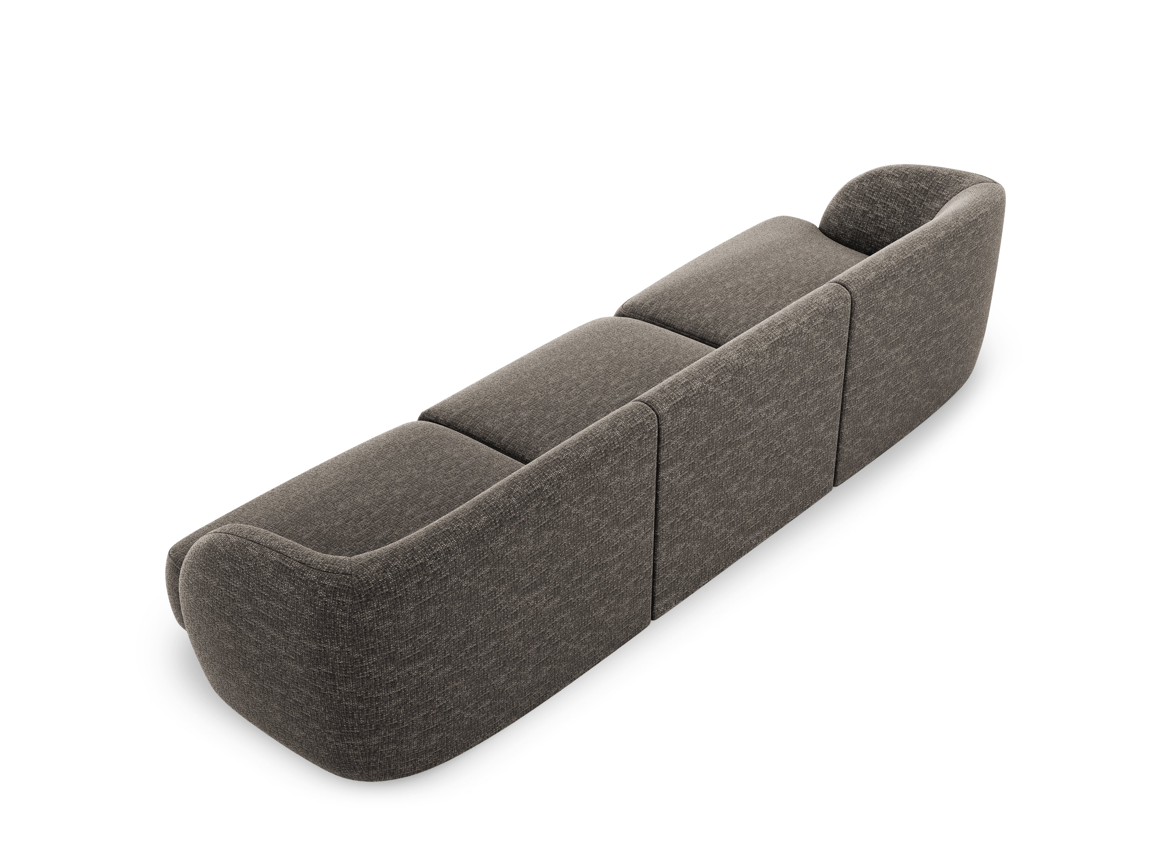 Sofa 3-osobowa MILEY szary szenil jedwabisty - Image 3