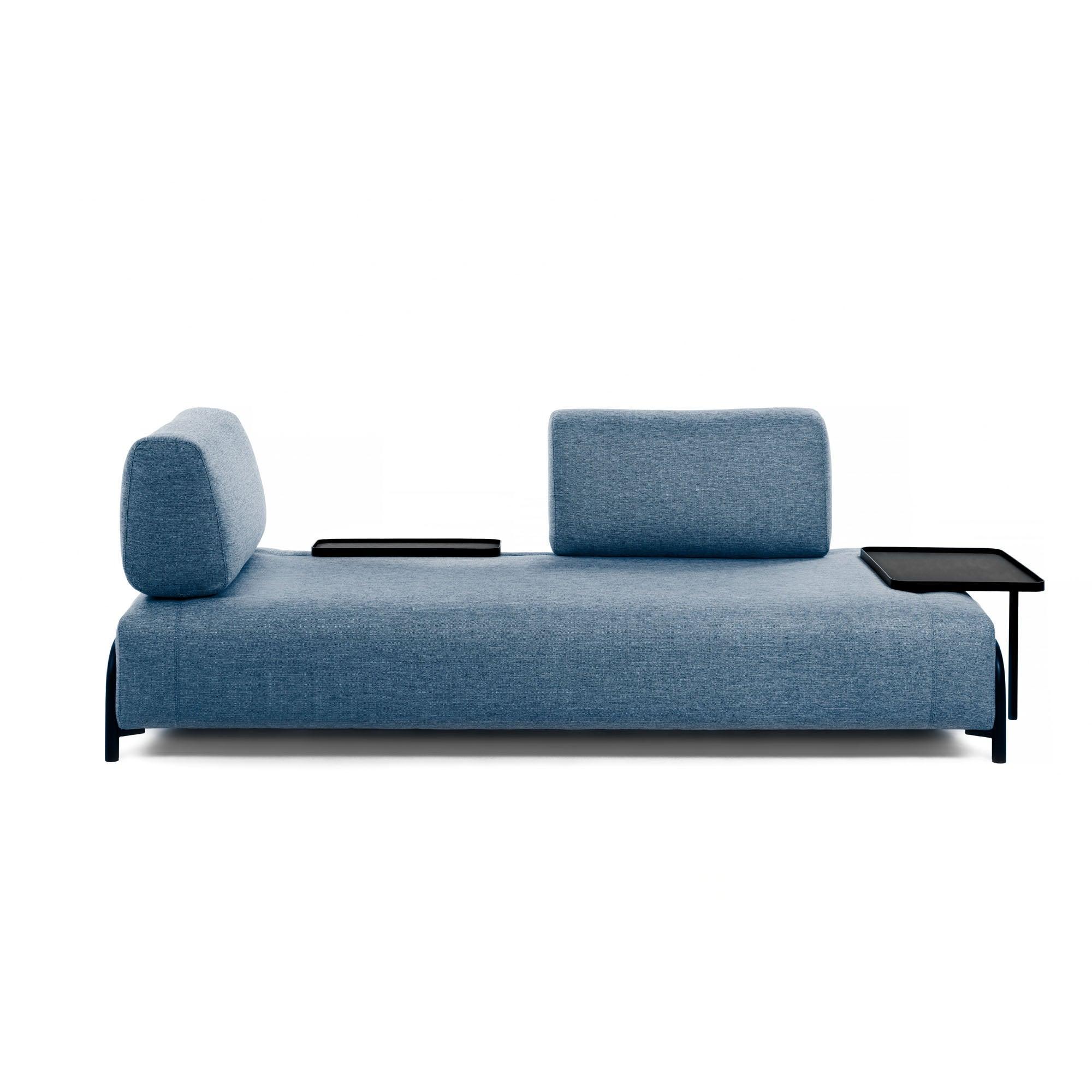 Sofa 3-osobowa modułowa z małą tacką COMPO niebieski - Image 9
