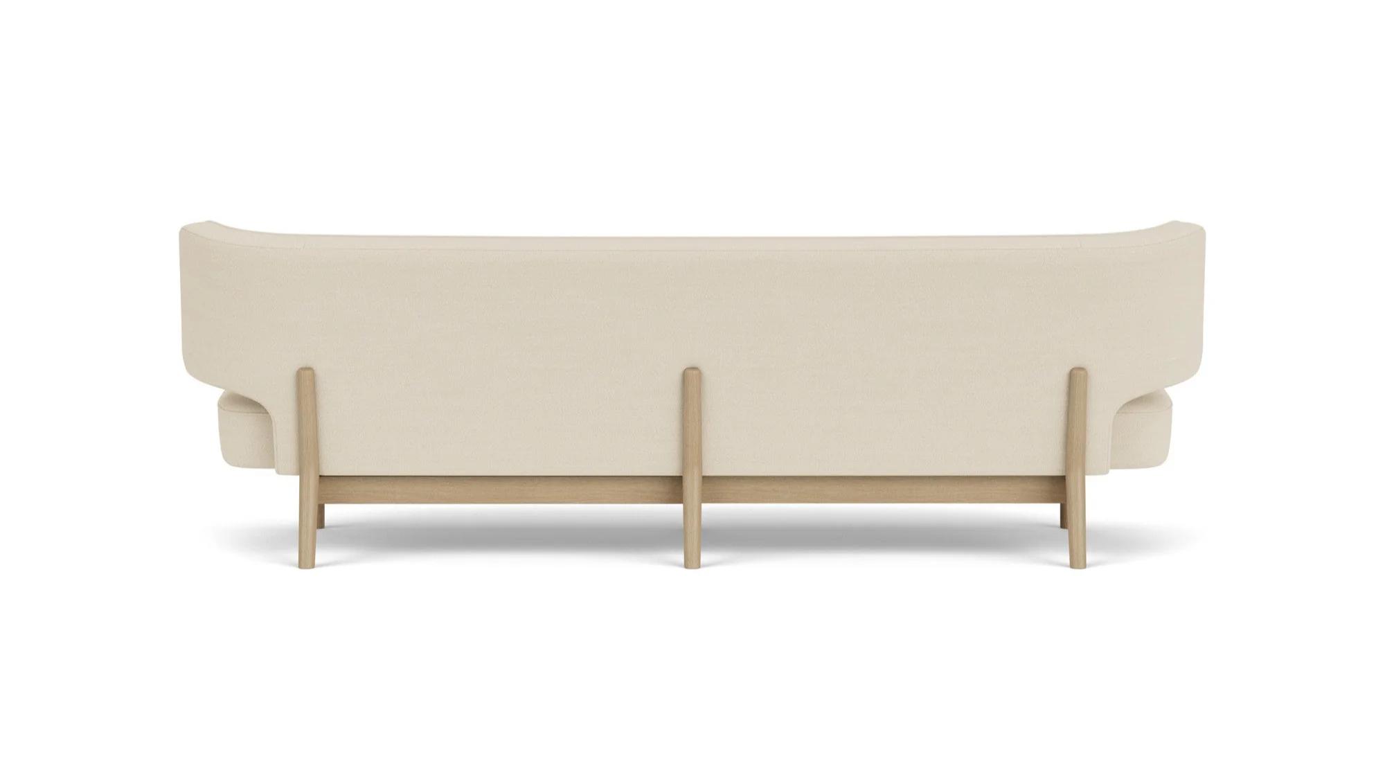 Sofa 3-osobowa RADIOHUS beżowy z dębową podstawą - Image 4