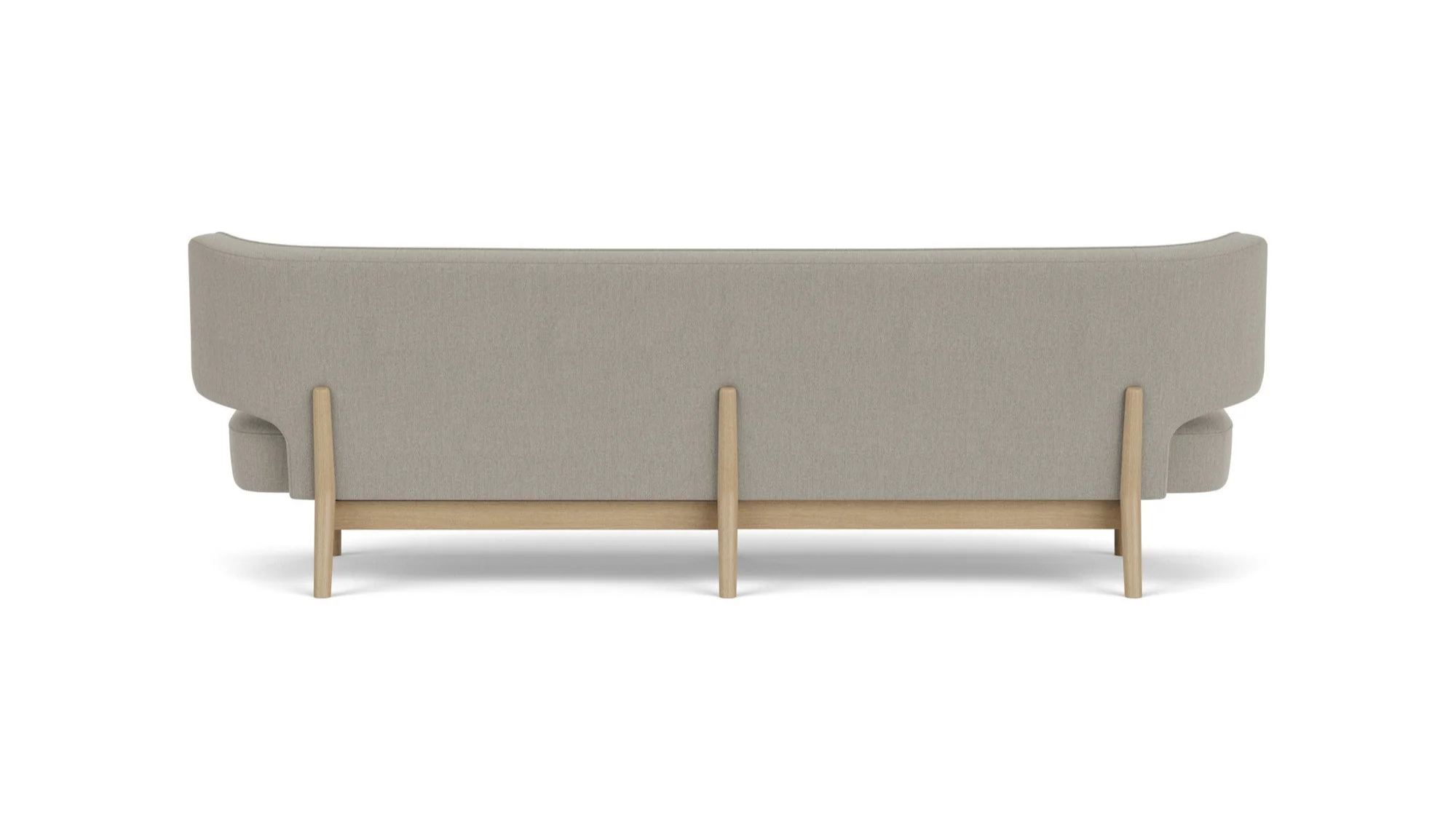 Sofa 3-osobowa RADIOHUS szary z dębową podstawą - Image 5