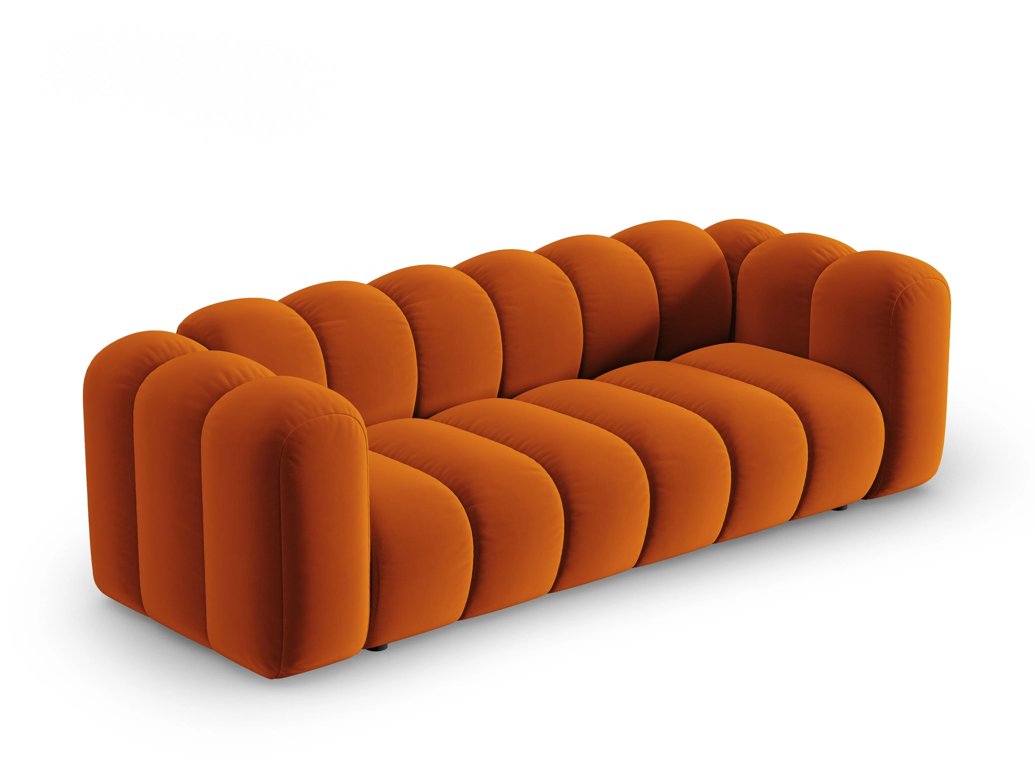 Sofa aksamitna 3-osobowa LUPINE ceglany