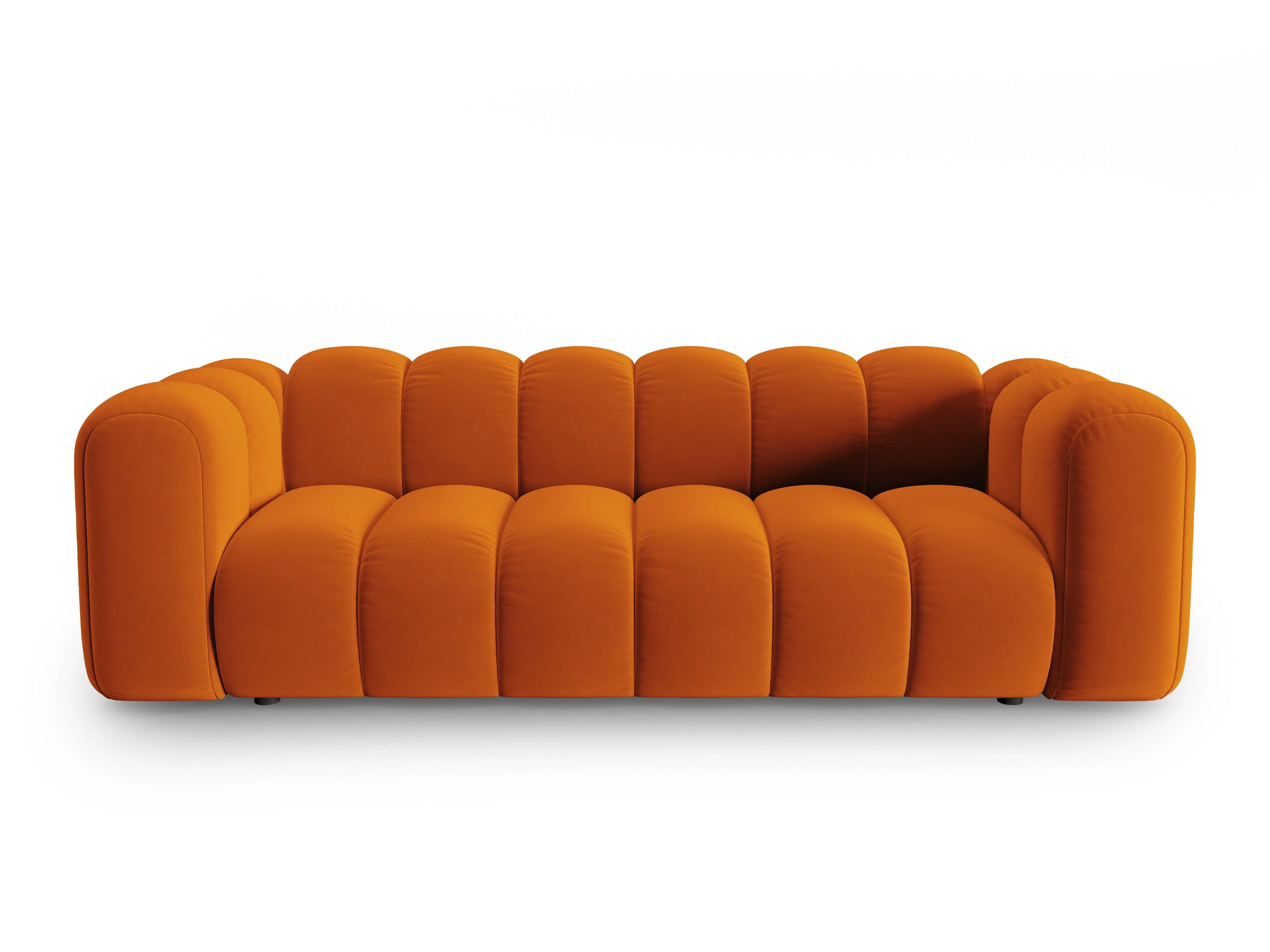Sofa aksamitna 3-osobowa LUPINE ceglany - Image 3