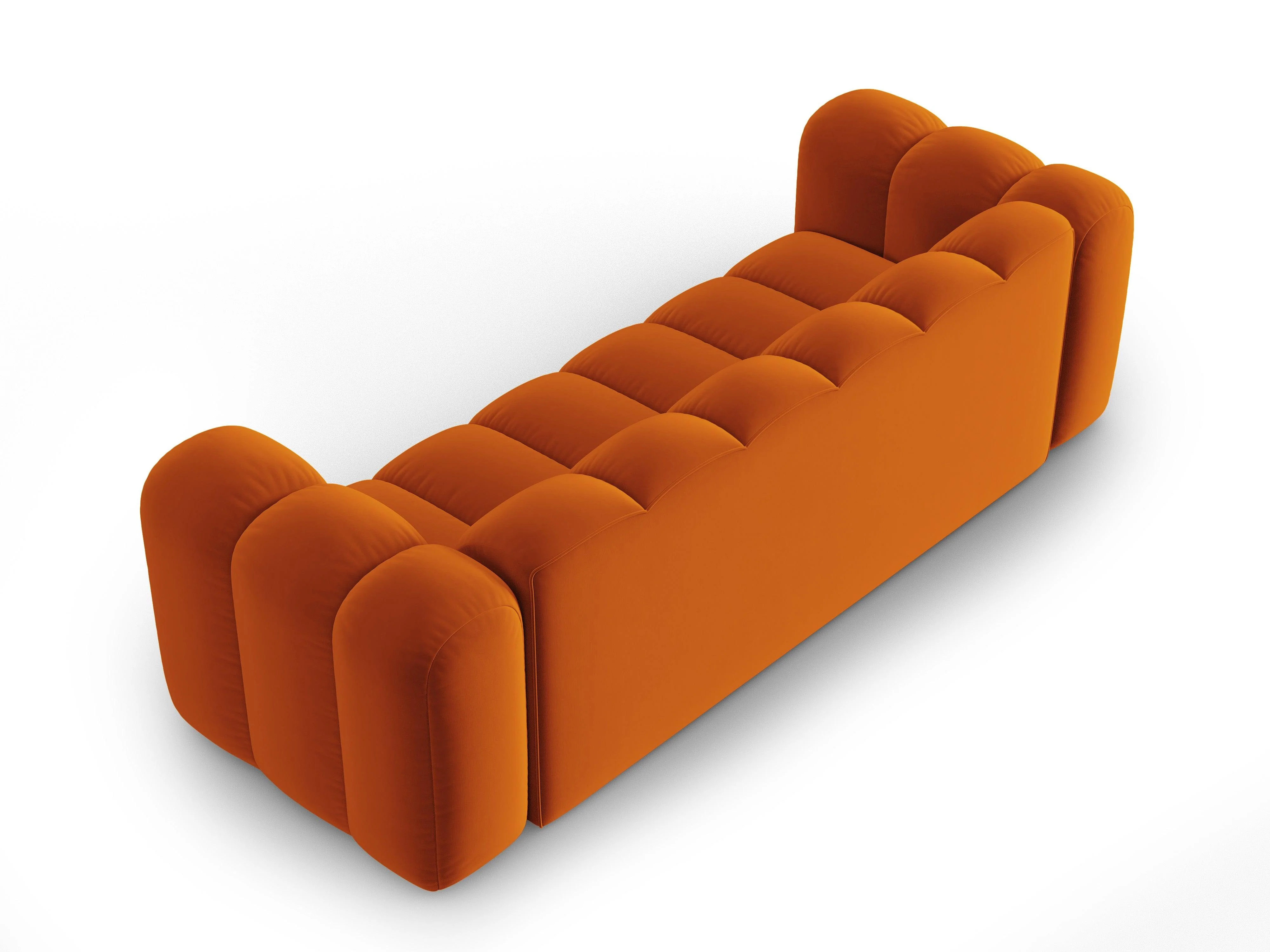 Sofa aksamitna 3-osobowa LUPINE ceglany - Image 4