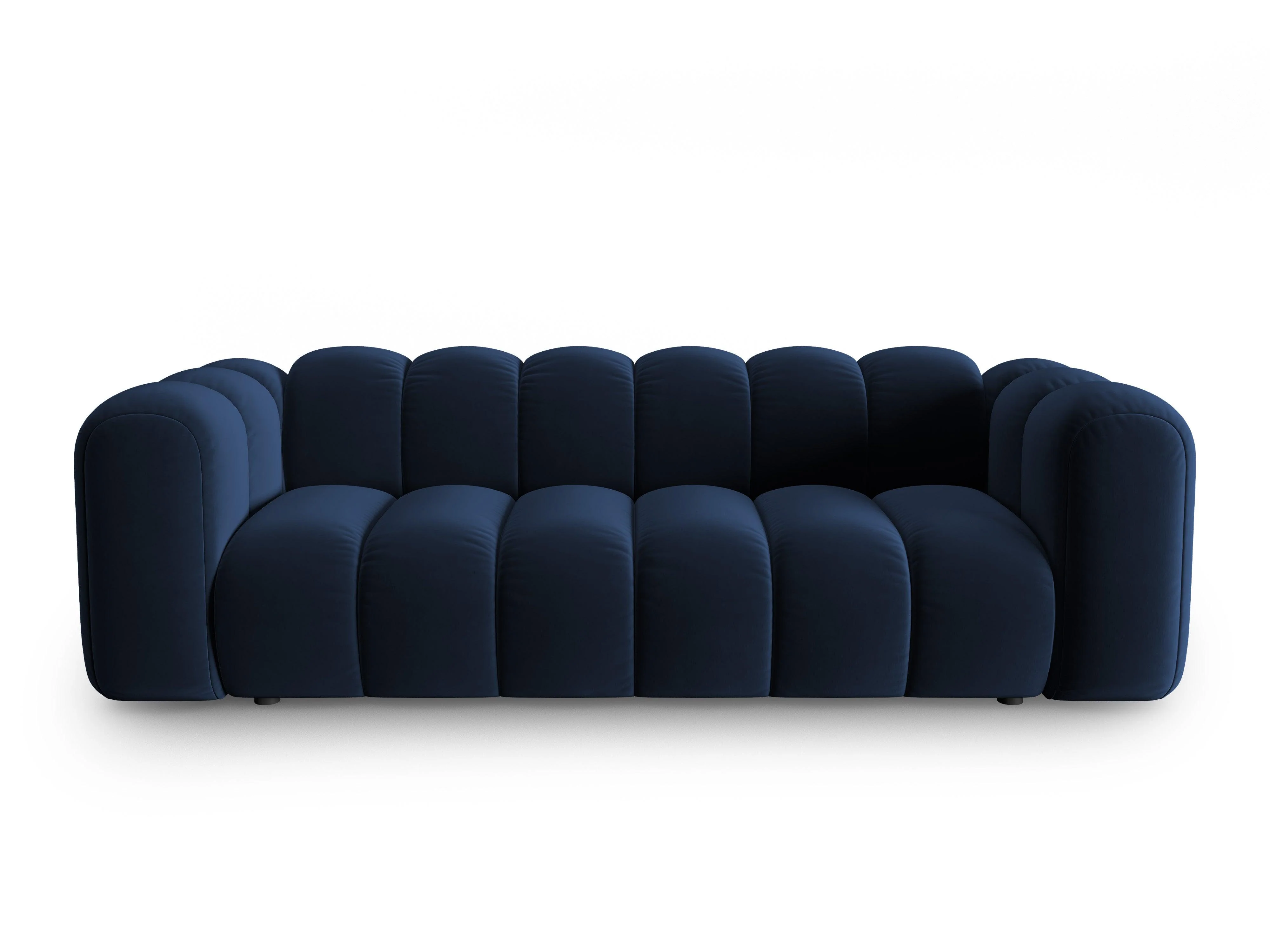 Sofa aksamitna 3-osobowa LUPINE granatowy - Image 3
