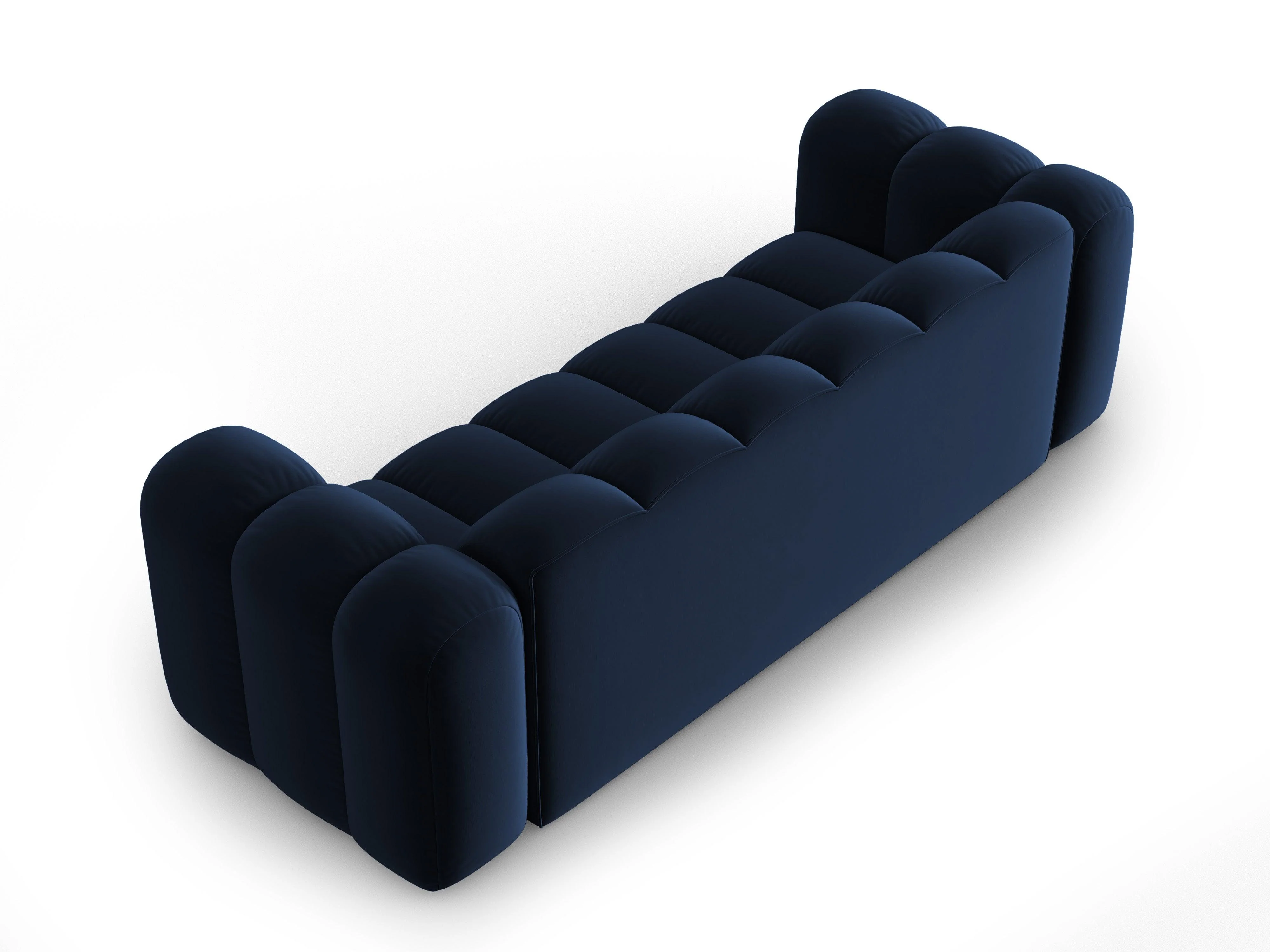 Sofa aksamitna 3-osobowa LUPINE granatowy - Image 4