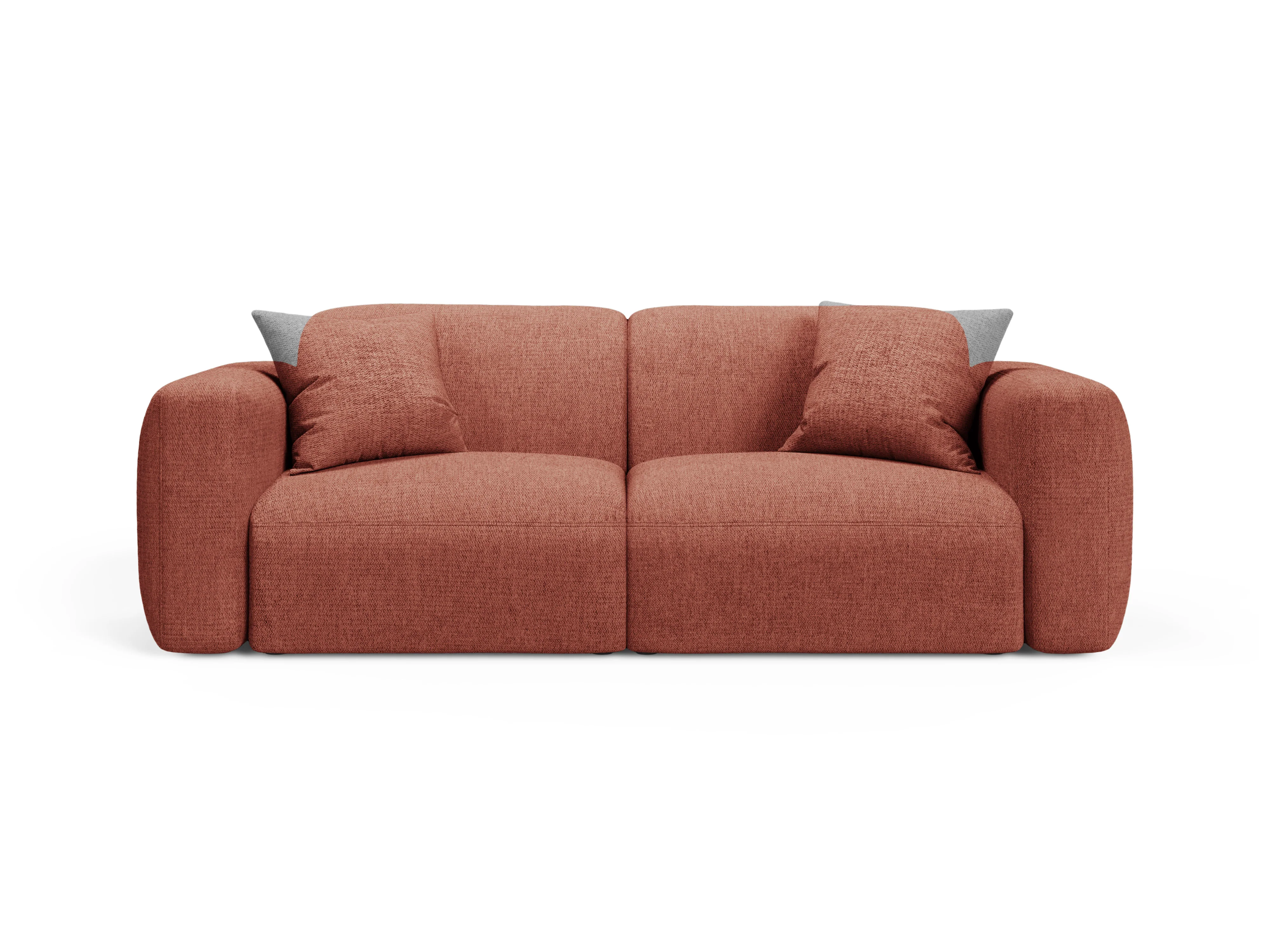 Sofa 3-osobowa STRINO koralowy szenil - Image 2
