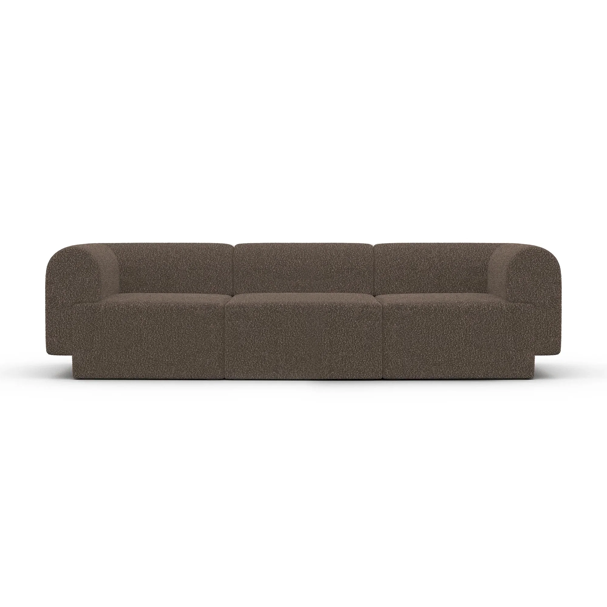 Sofa 3-osobowa TORI brązowy bouclé