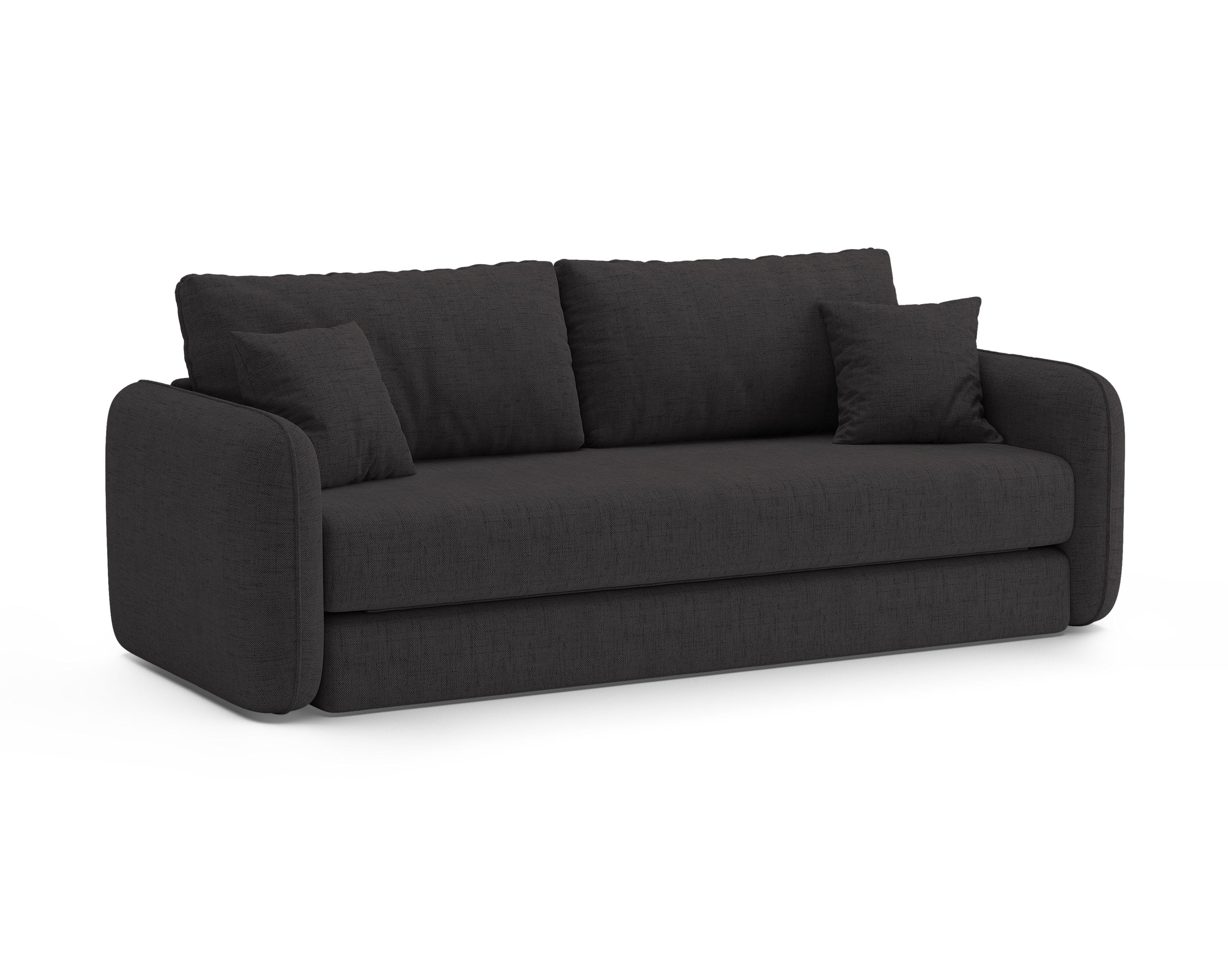 Sofa 3-osobowa z funkcją spania DORMI antracyt