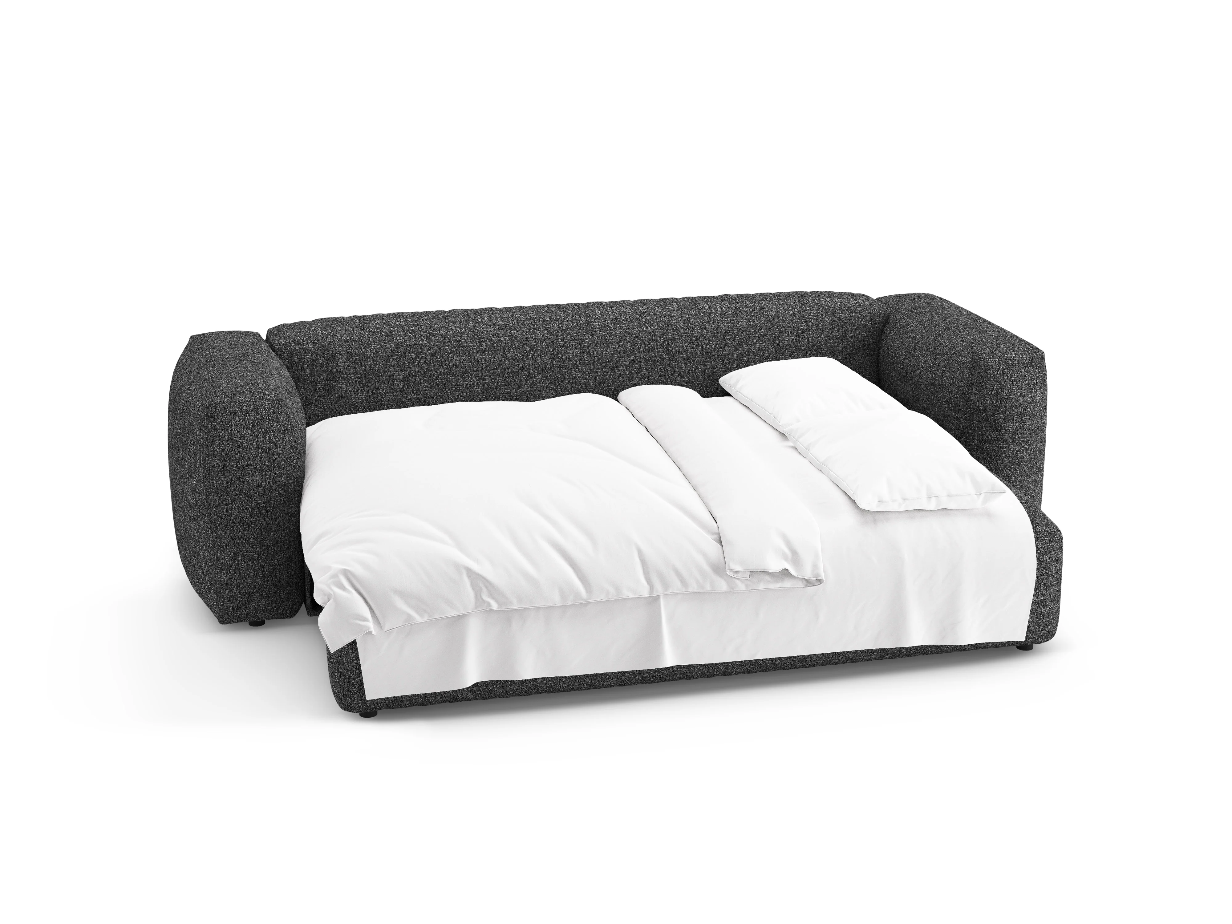 Sofa 3-osobowa z funkcją spania MARTINA antracytowy boucle - Image 7