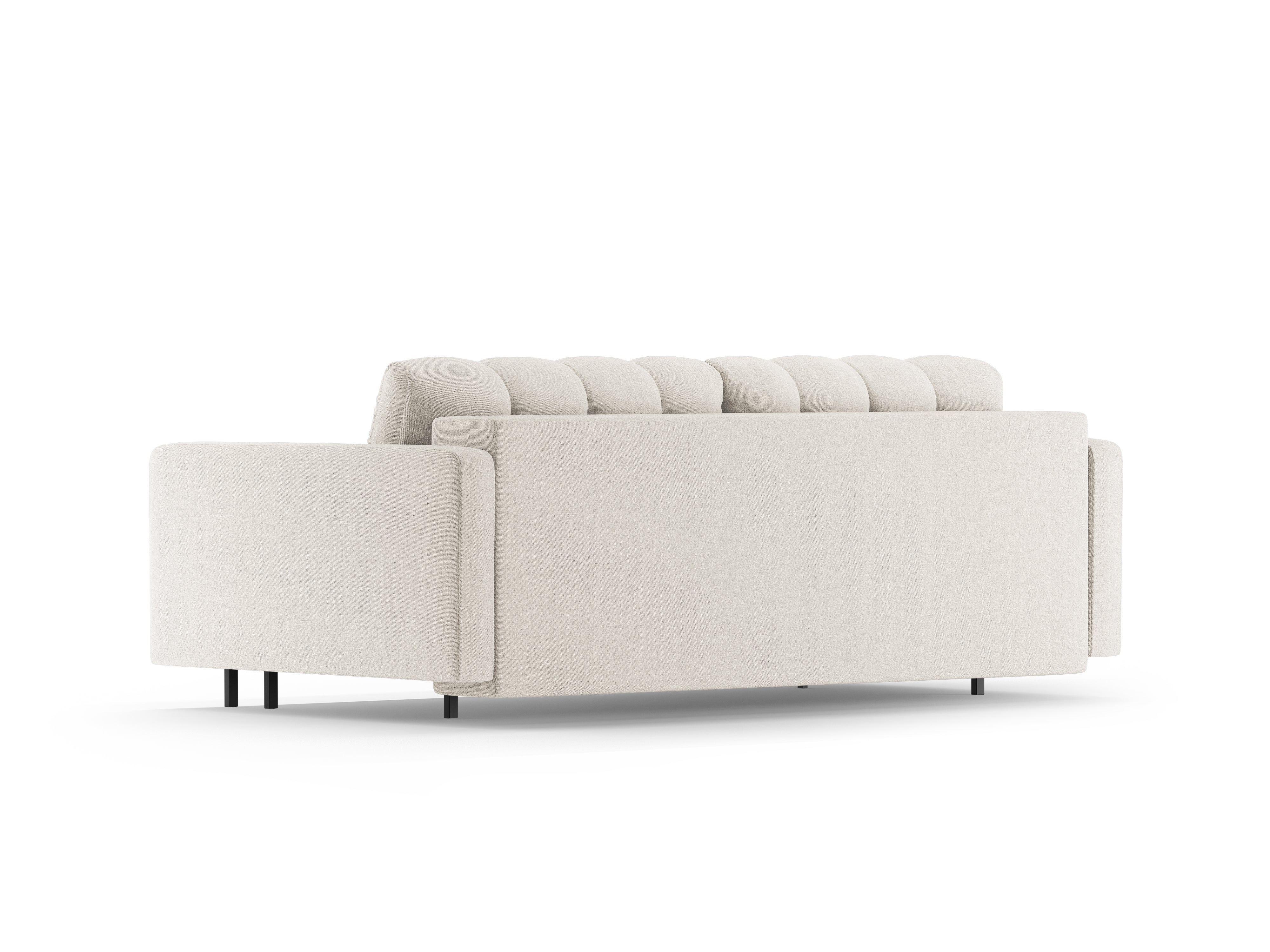 Sofa 3-osobowa z funkcją spania BALI jasnobeżowy z czarną podstawą - Image 4