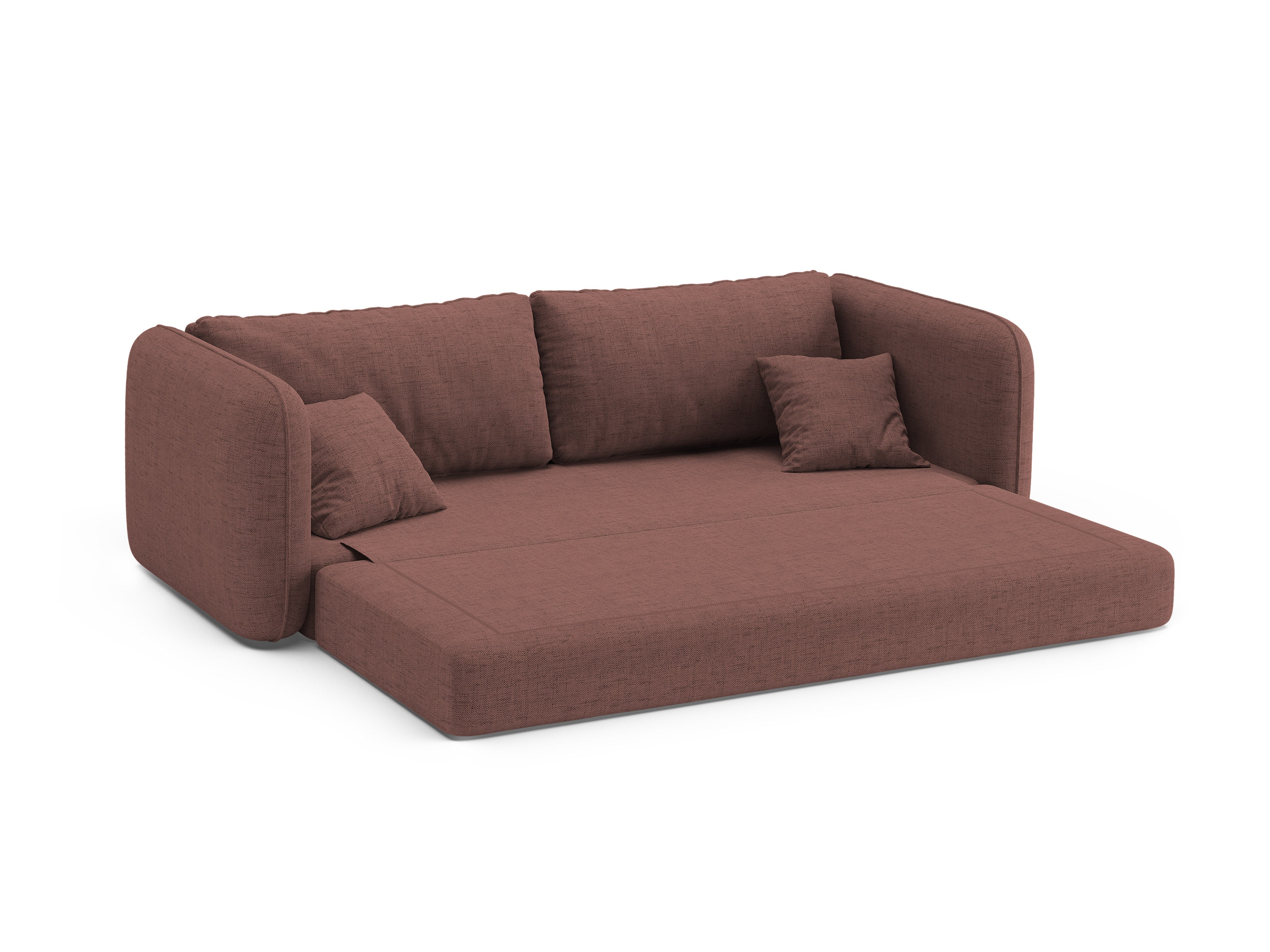Sofa 3-osobowa z funkcją spania DORMI ciemny różowy - Image 6