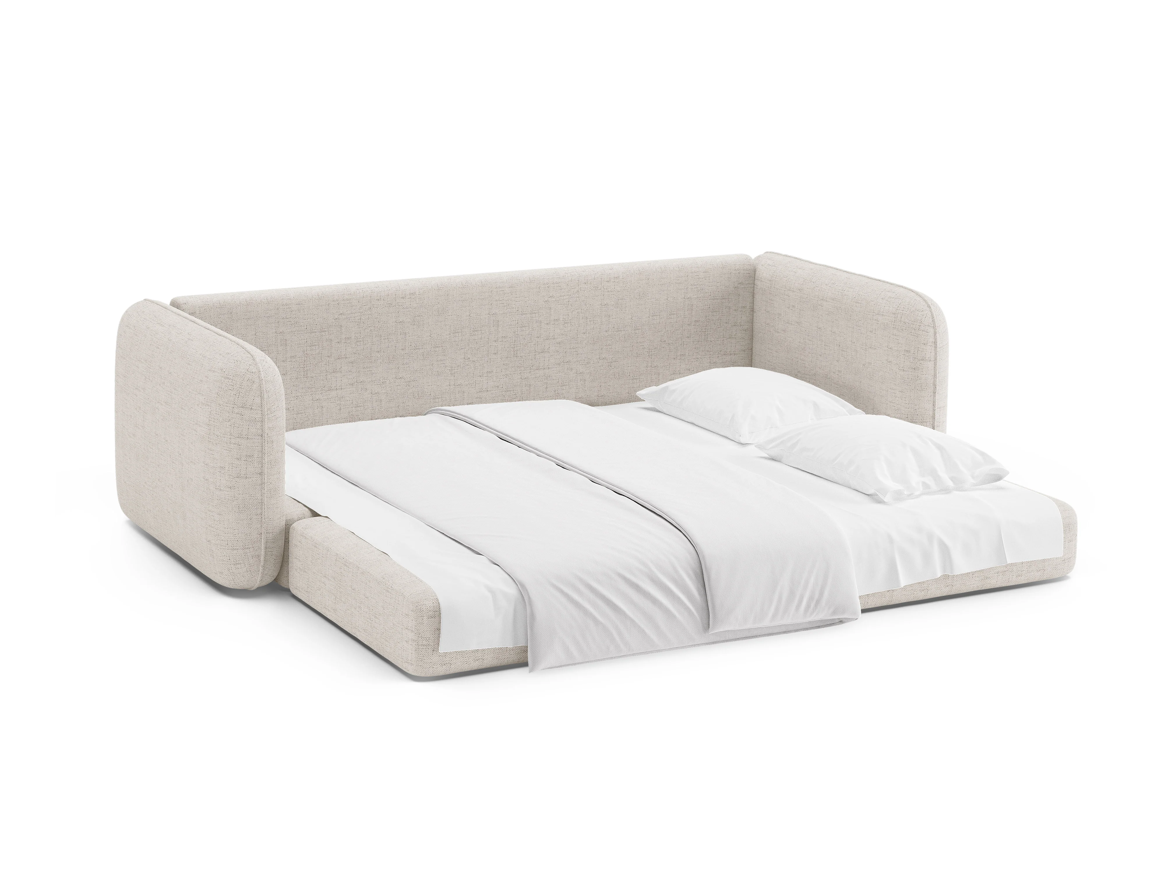 Sofa 3-osobowa z funkcją spania DORMI jasny beżowy - Image 7