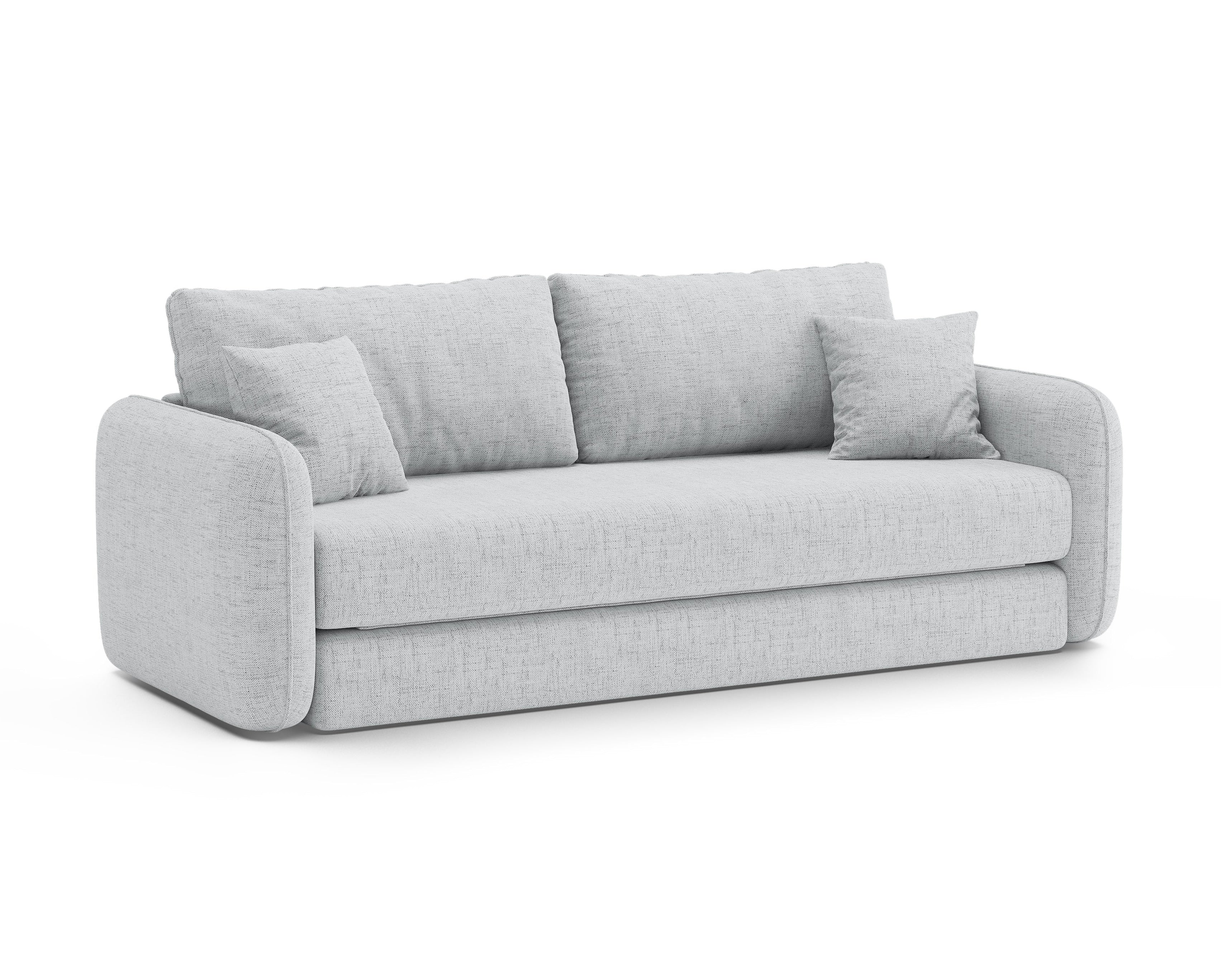 Sofa 3-osobowa z funkcją spania DORMI jasny szary