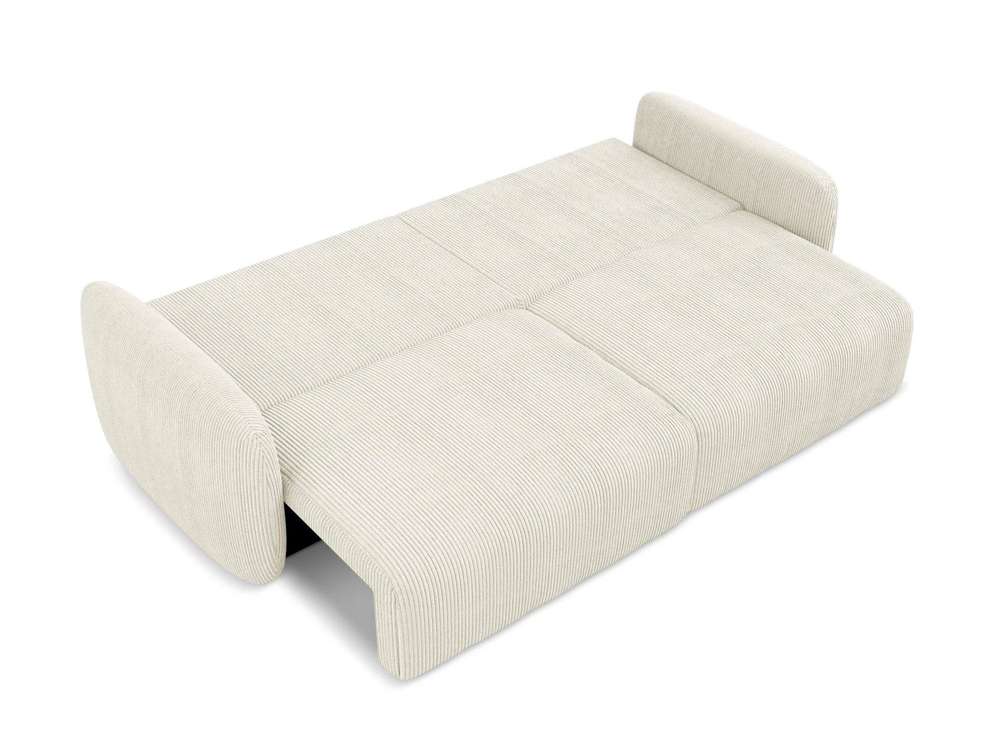Sofa 3-osobowa z funkcją spania KALENA jasnobeżowy sztruks - Image 6