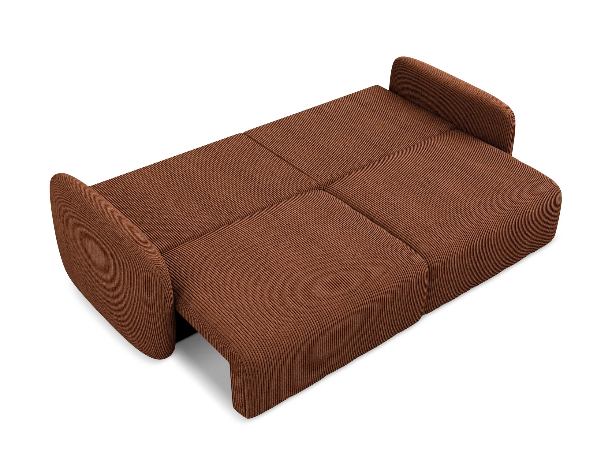Sofa 3-osobowa z funkcją spania KALENA terakota sztruks - Image 6