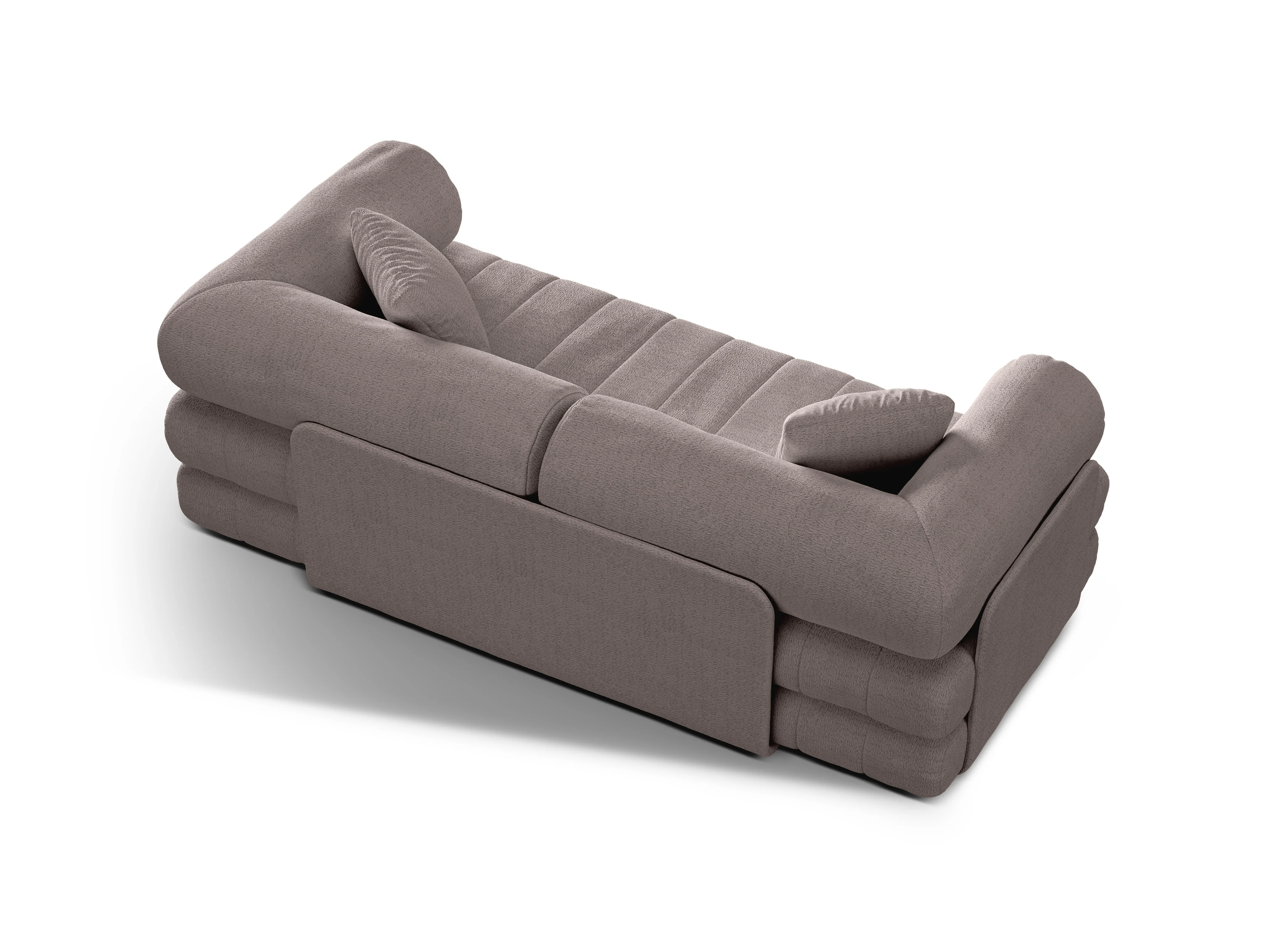 Sofa 3-osobowa z funkcją spania KEMI piaskowy bouclé - Image 5