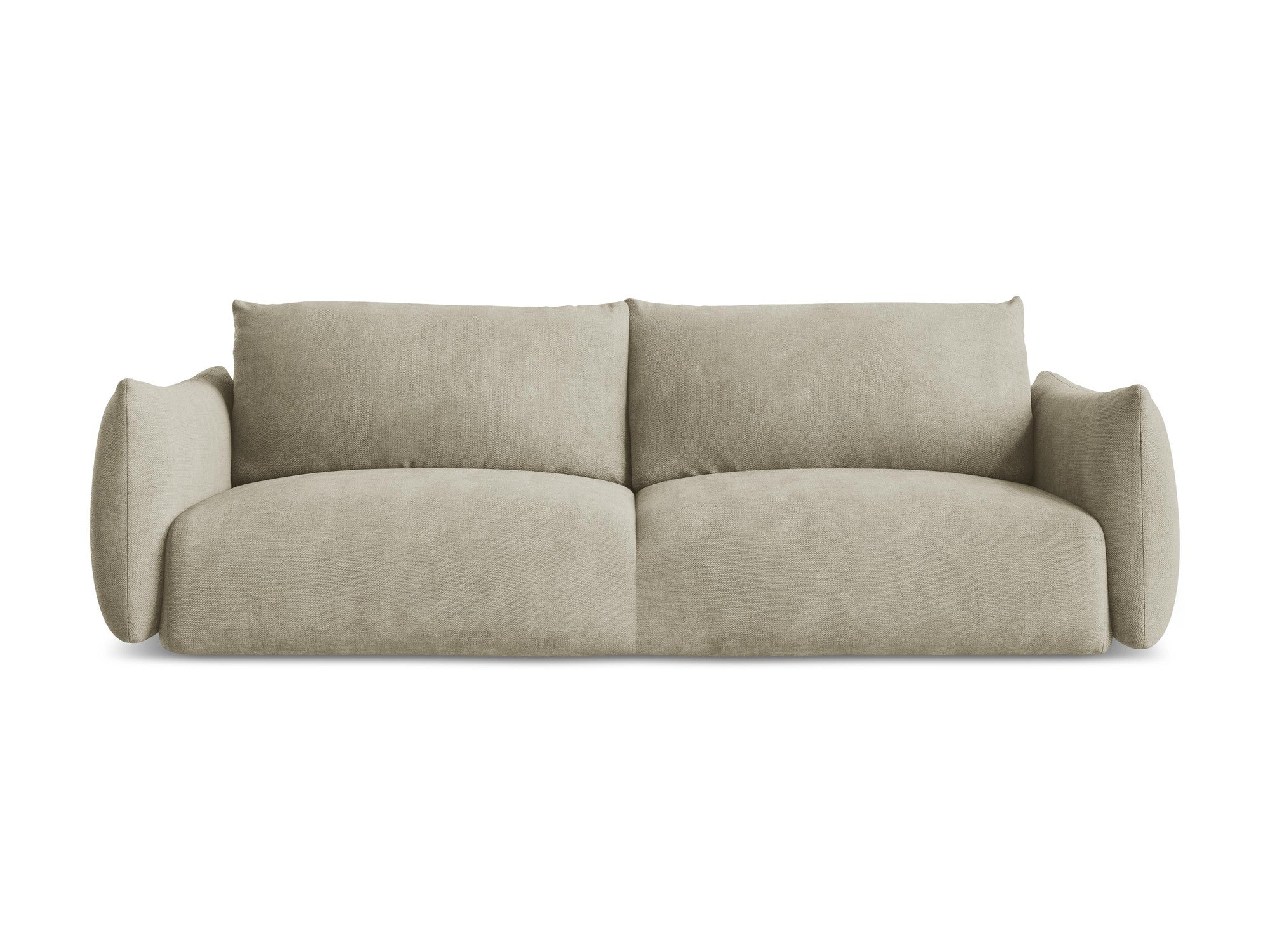 Sofa 3-osobowa z funkcją spania LEILA beżowy szenil - Image 3