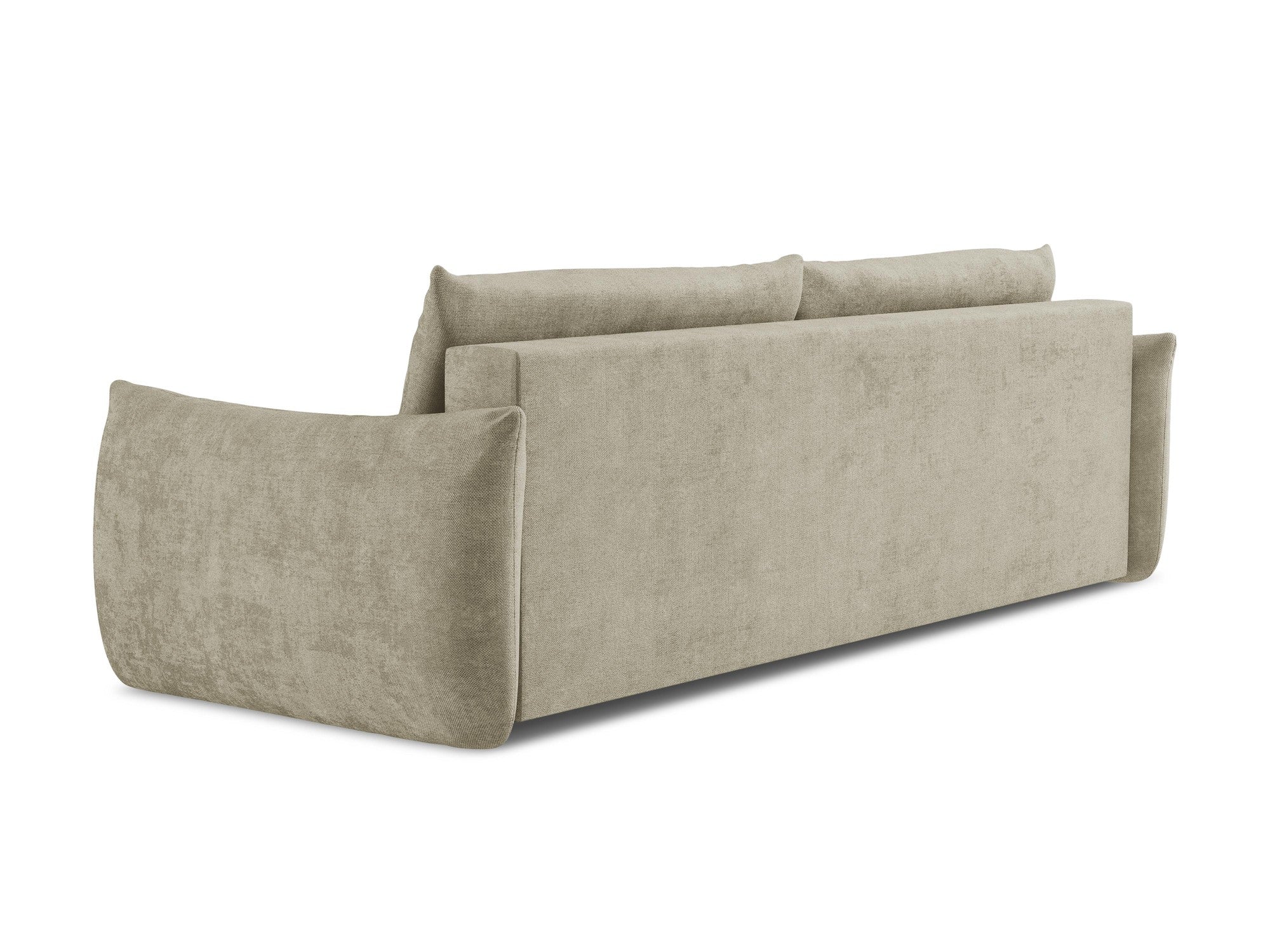 Sofa 3-osobowa z funkcją spania LEILA beżowy szenil - Image 7