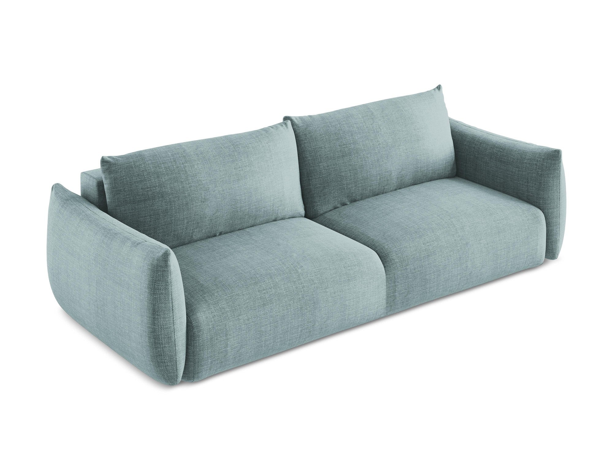 Sofa 3-osobowa z funkcją spania LEILA dżinsowy niebieski - Image 4