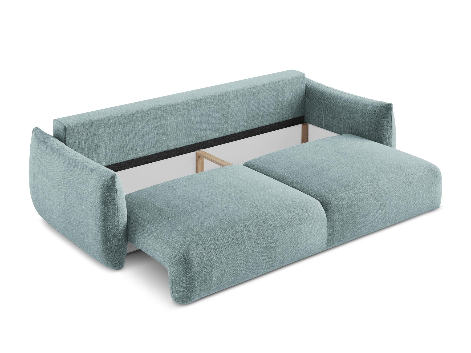 Sofa 3-osobowa z funkcją spania LEILA dżinsowy niebieski - Image 5
