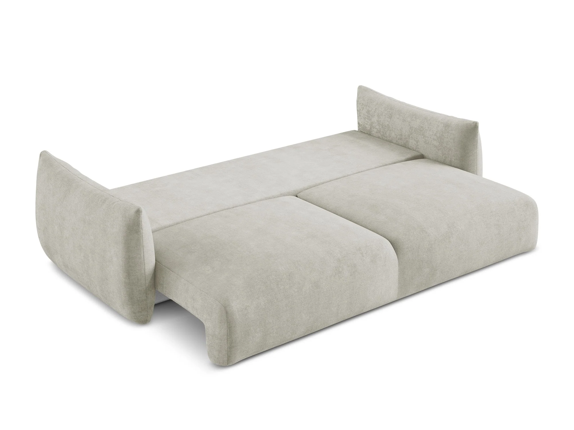 Sofa 3-osobowa z funkcją spania LEILA perłowy szenil - Image 5