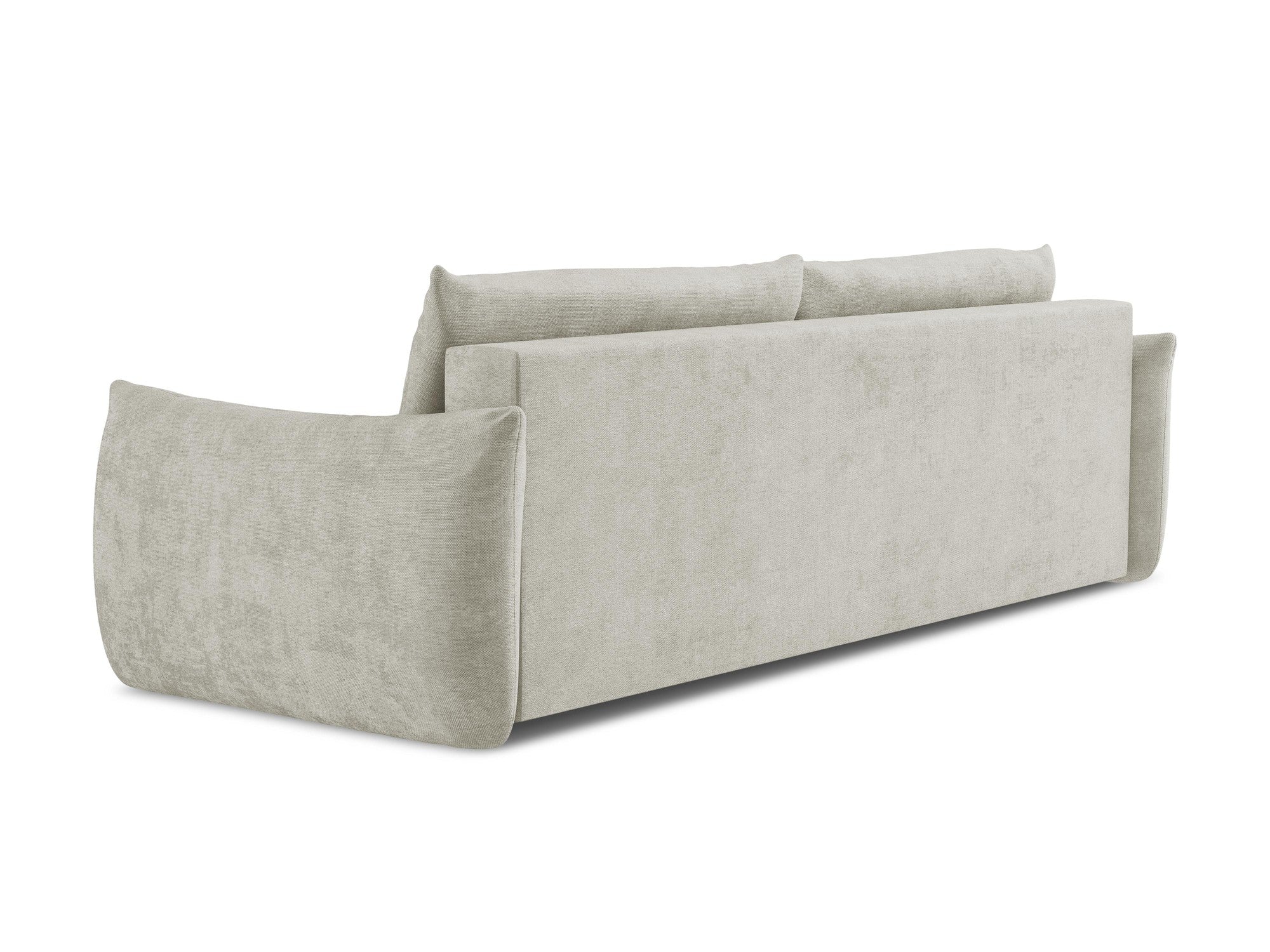 Sofa 3-osobowa z funkcją spania LEILA perłowy szenil - Image 6