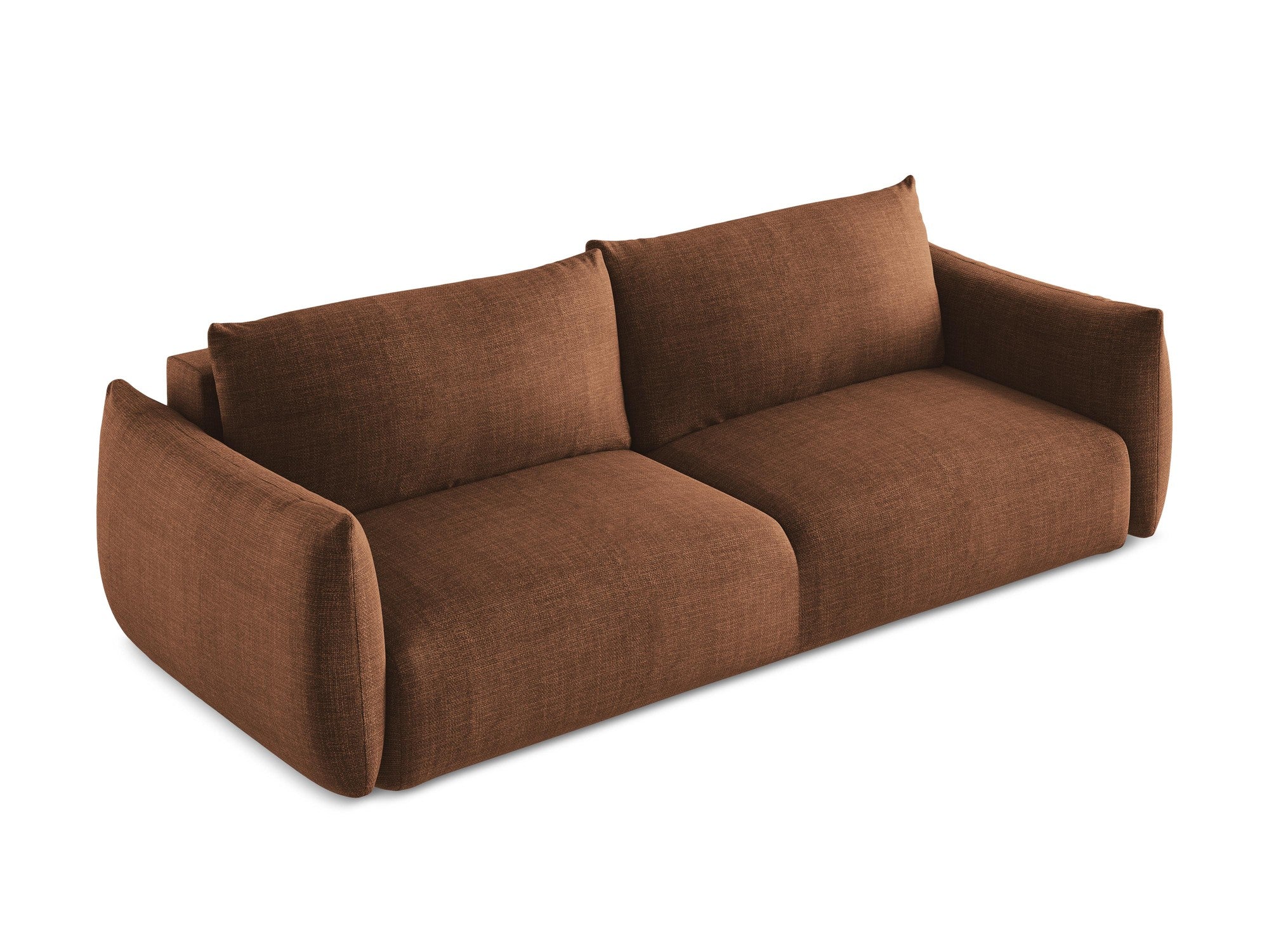Sofa 3-osobowa z funkcją spania LEILA terakota - Image 4