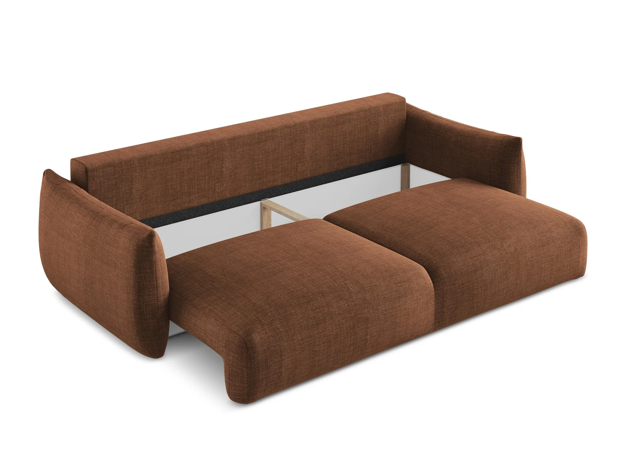 Sofa 3-osobowa z funkcją spania LEILA terakota - Image 7