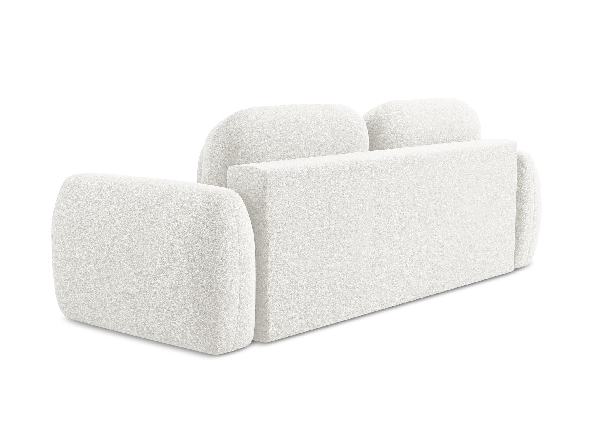 Sofa 3-osobowa z funkcją spania LOHI biały boucle - Image 5