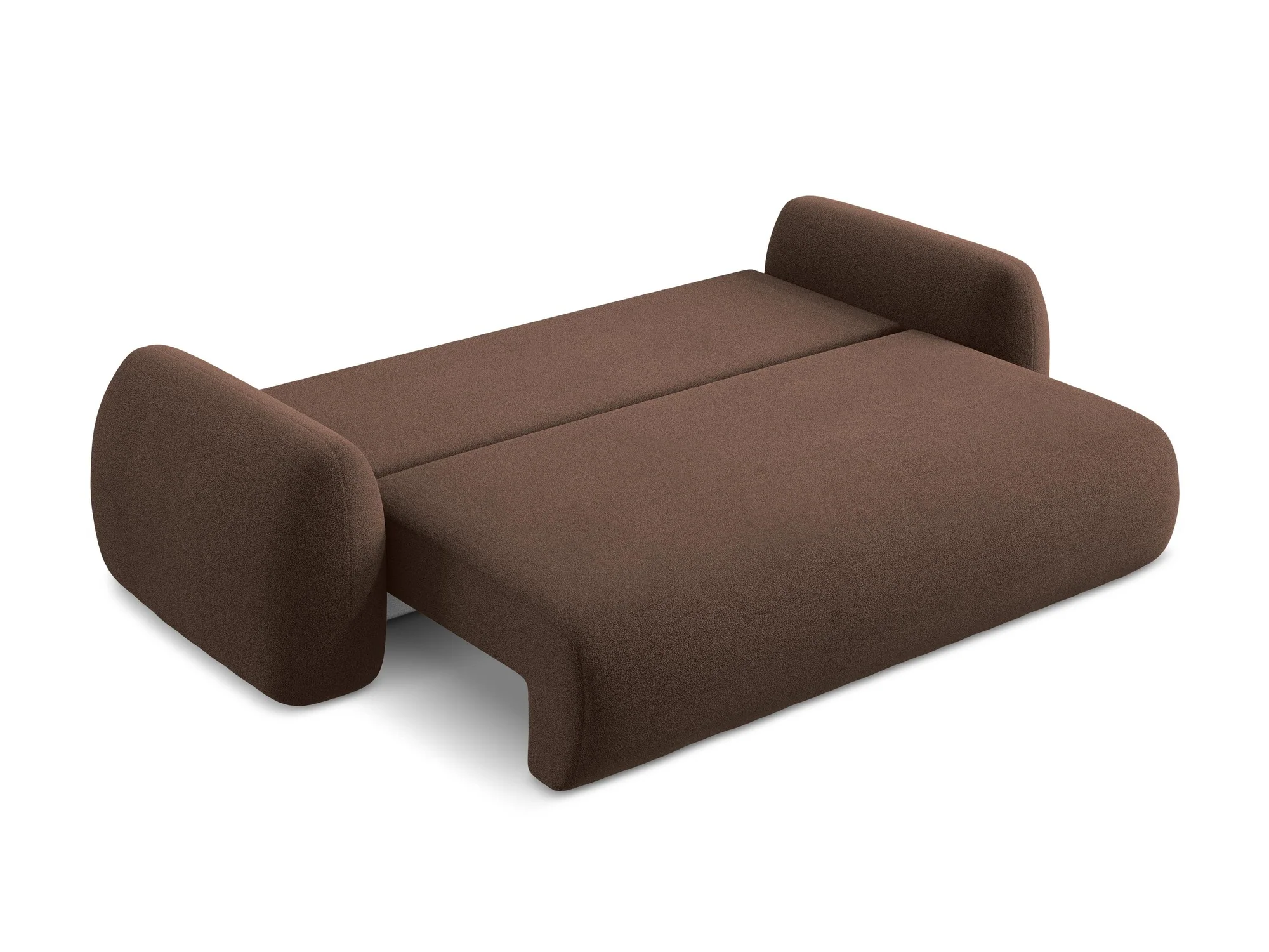 Sofa 3-osobowa z funkcją spania LOHI brązowy boucle - Image 6
