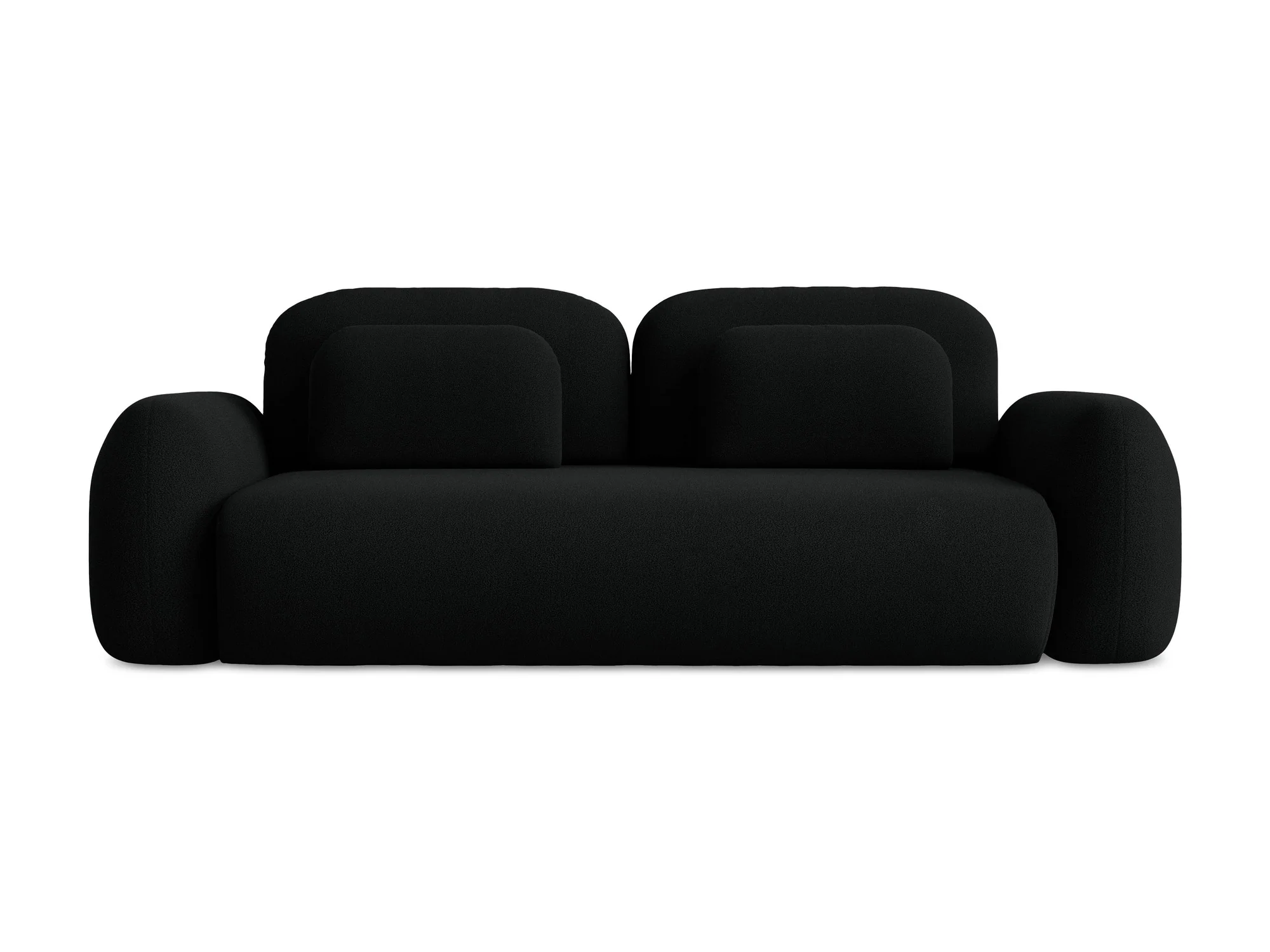 Sofa 3-osobowa z funkcją spania LOHI czarny boucle - Image 3