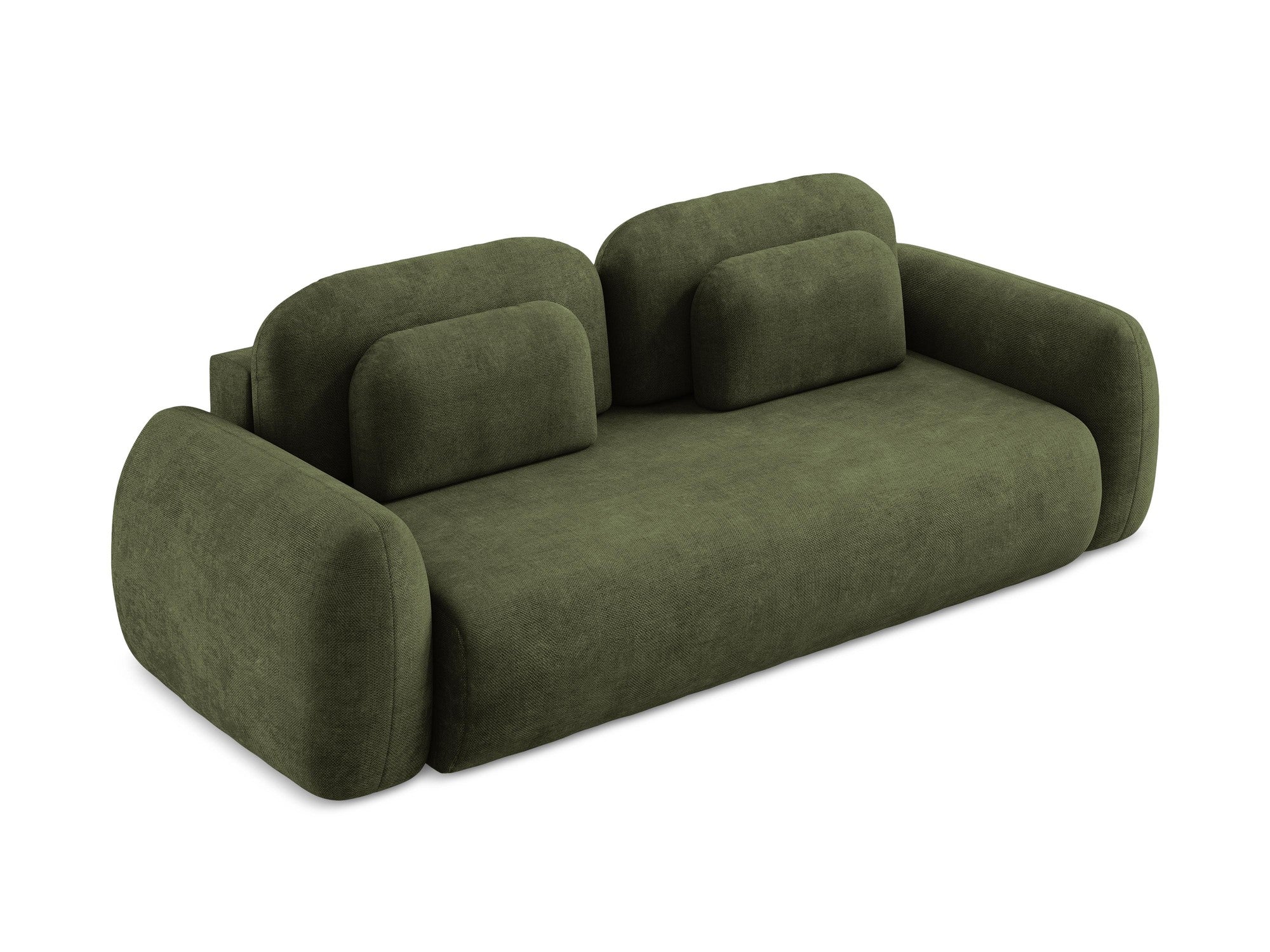 Sofa 3-osobowa z funkcją spania LOHI oliwkowy szenil - Image 4